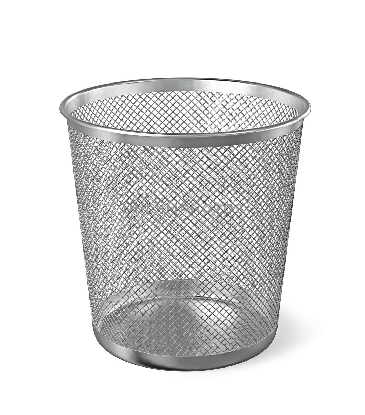 Metal paper bin isolated by dimol