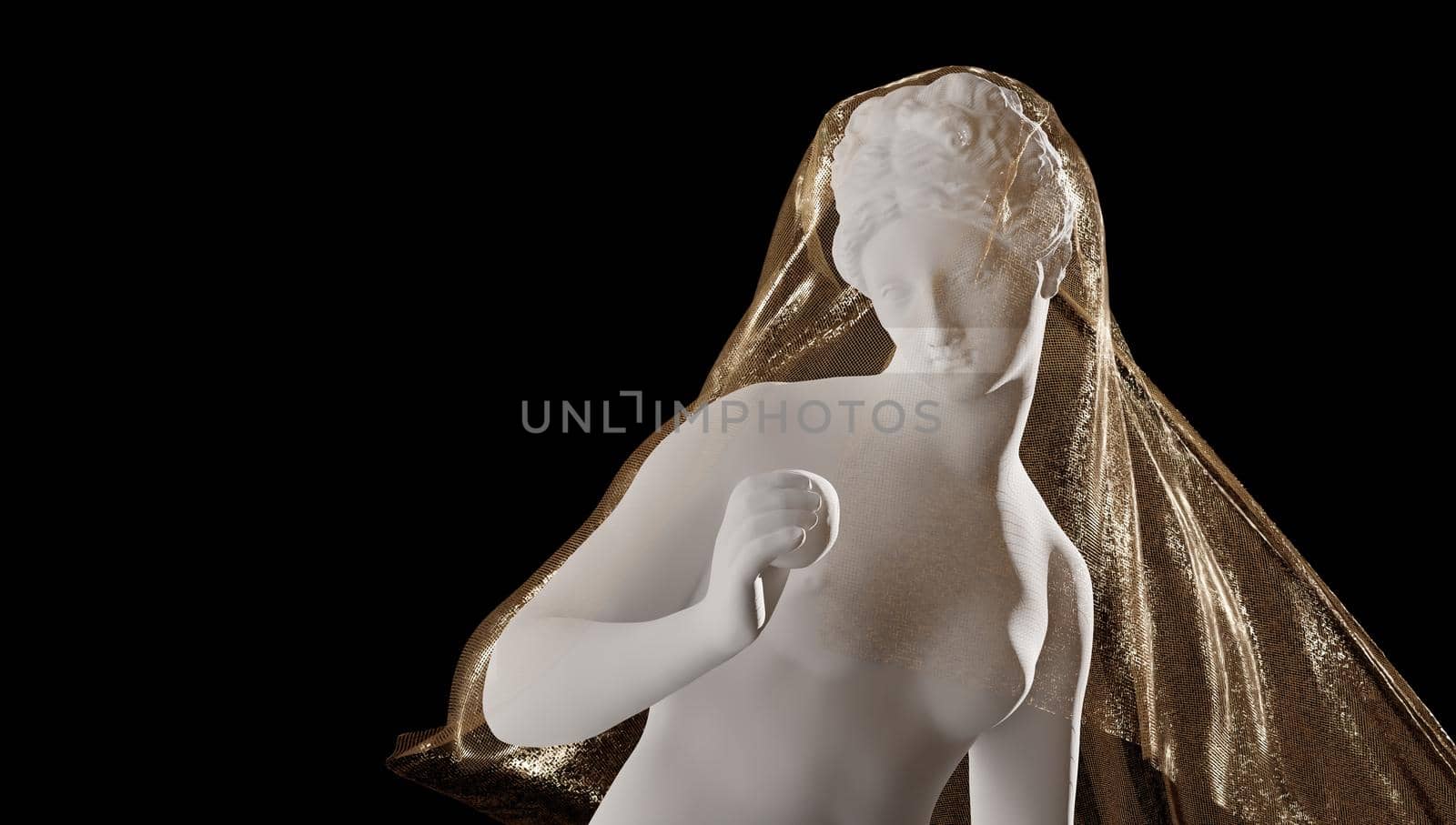 Abstract background of antique sculpture. 3d rendering