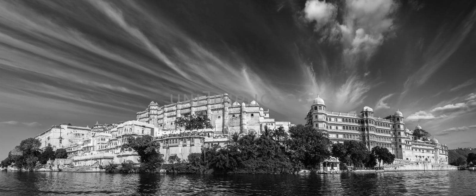 Panorama of City Palace. Udaipur, India by dimol