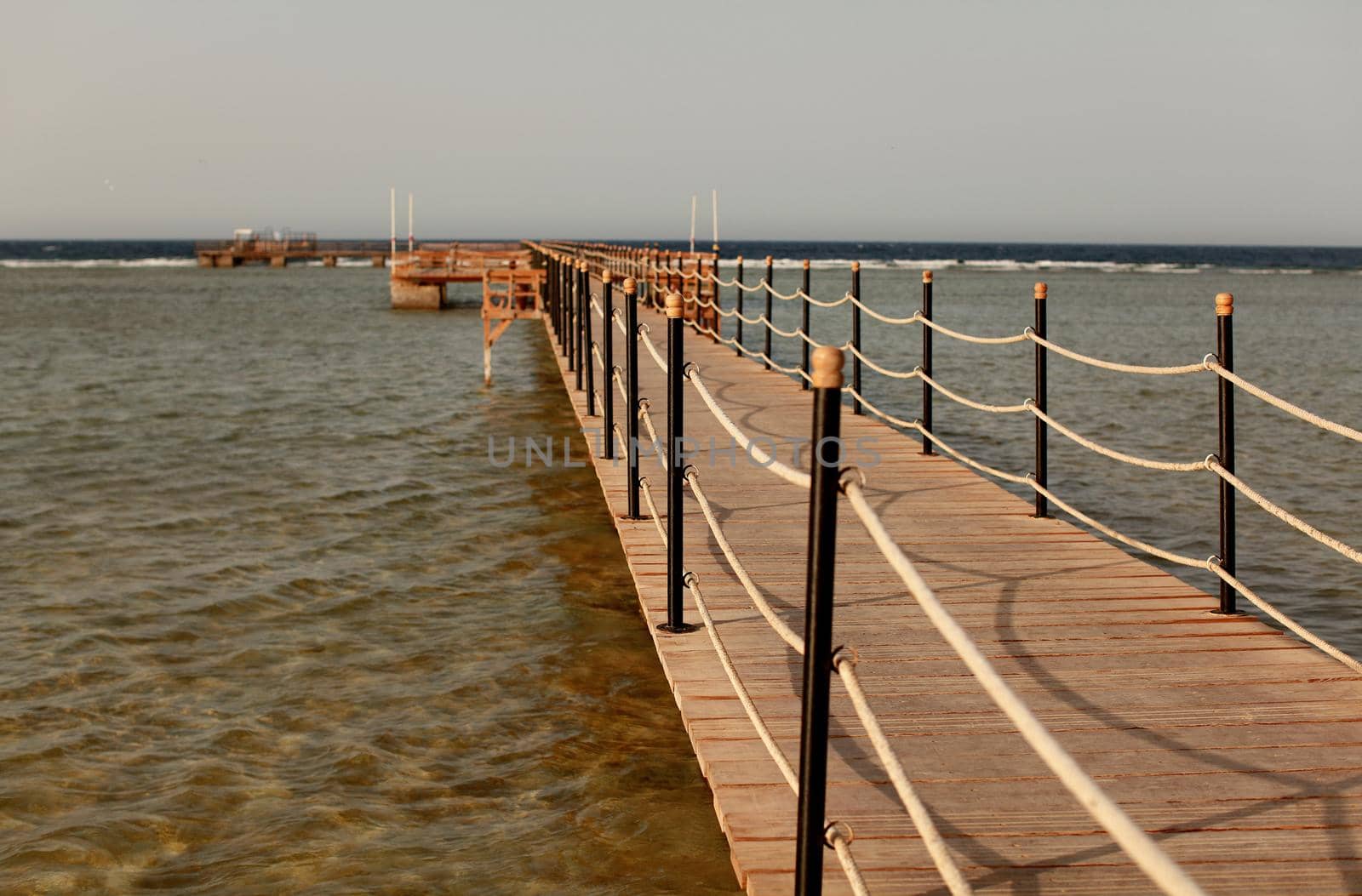 Pier on shore. summer holiday