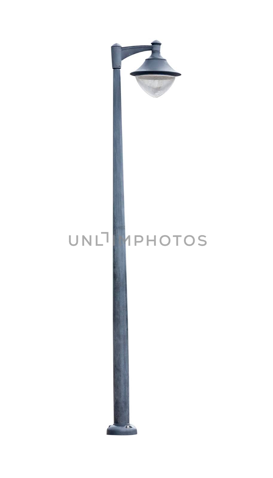 An old street lamppost isolated over white