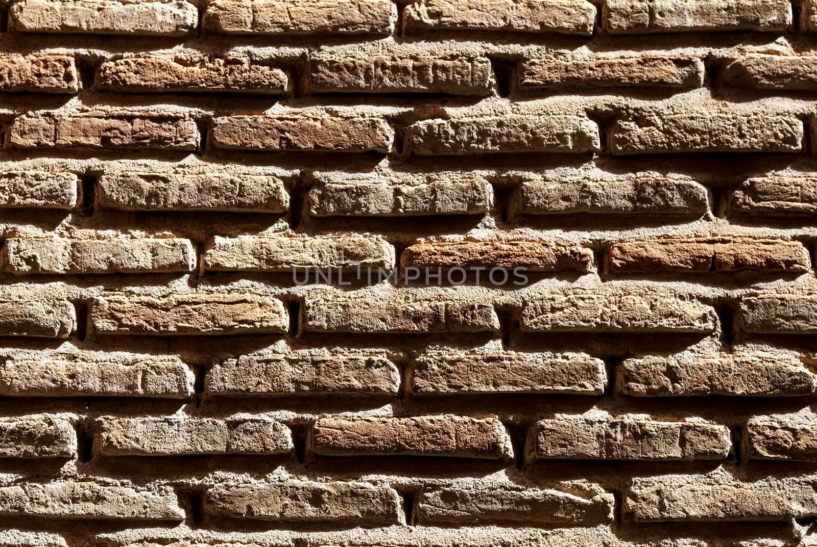 Close-up of old wall with brickwork for texture or background