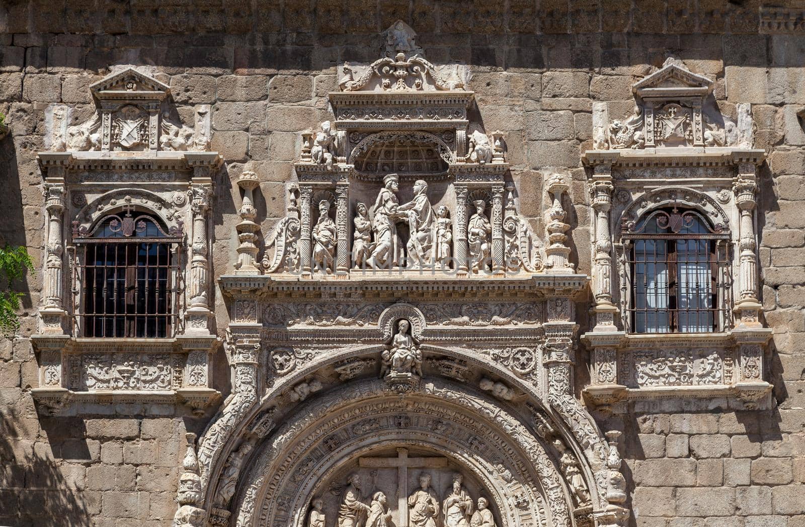 Plateresque facade of Santa Cruz museum in Toledo by Goodday