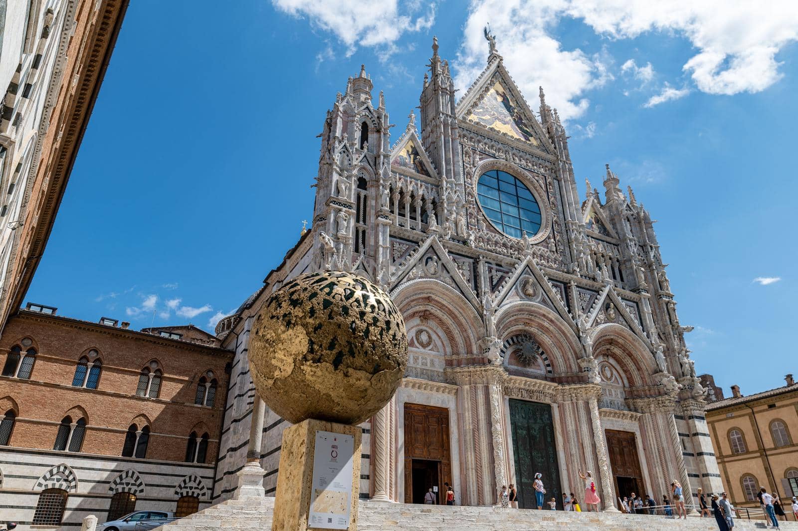 siena,italy august 07 2021:Siena the city cathedral in the square of duomo