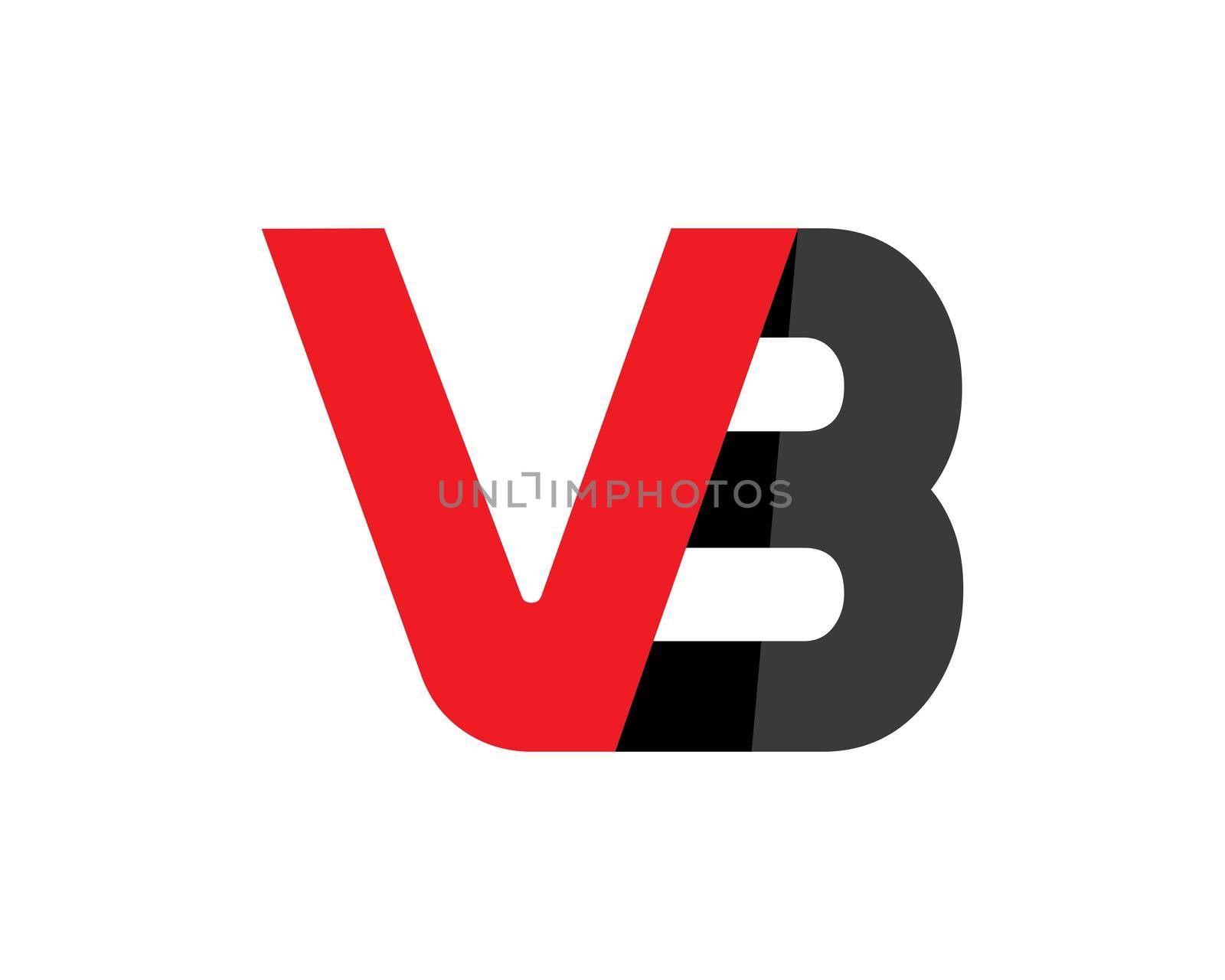 V B Letter Alphabet font logo vector design