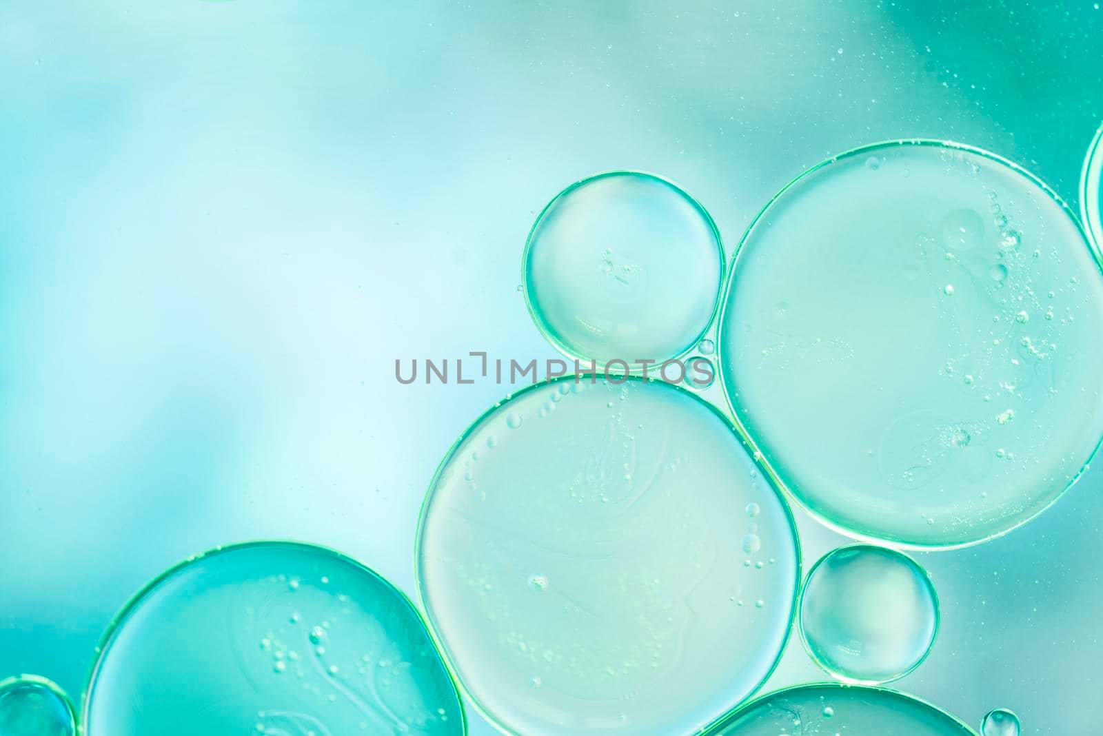 various abstract turquoise bubbles texture