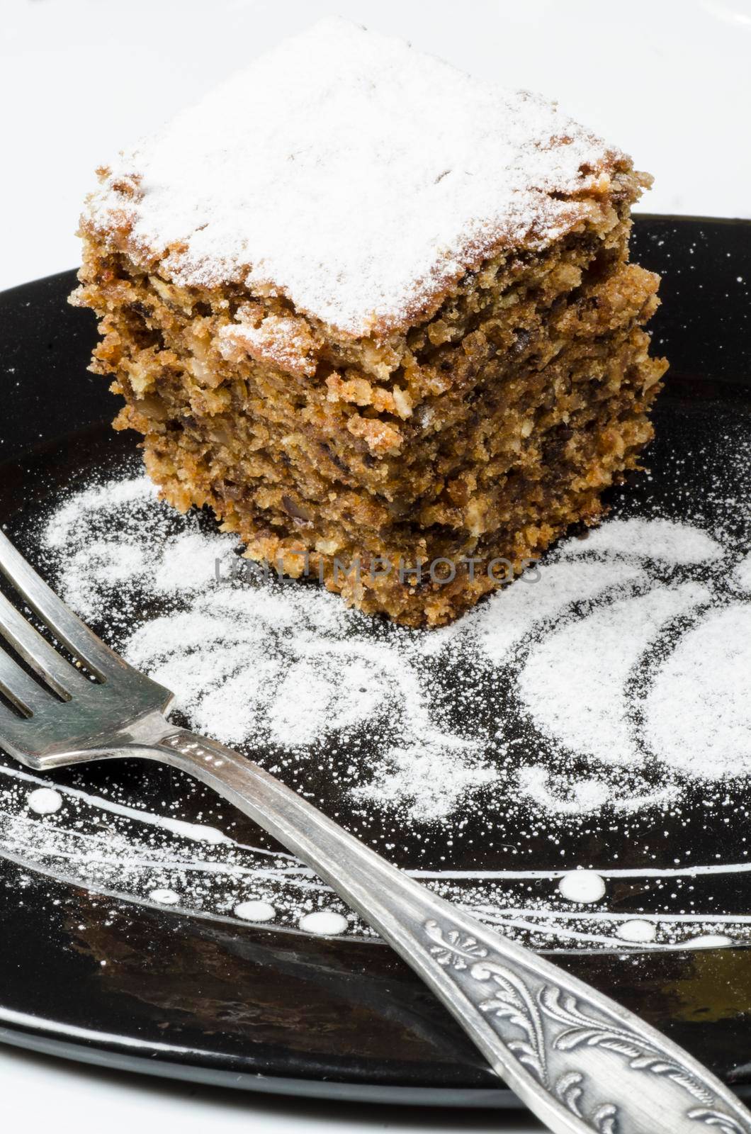 Pumpkin cake decorated with pattern. From the series "Pumpkin cake"