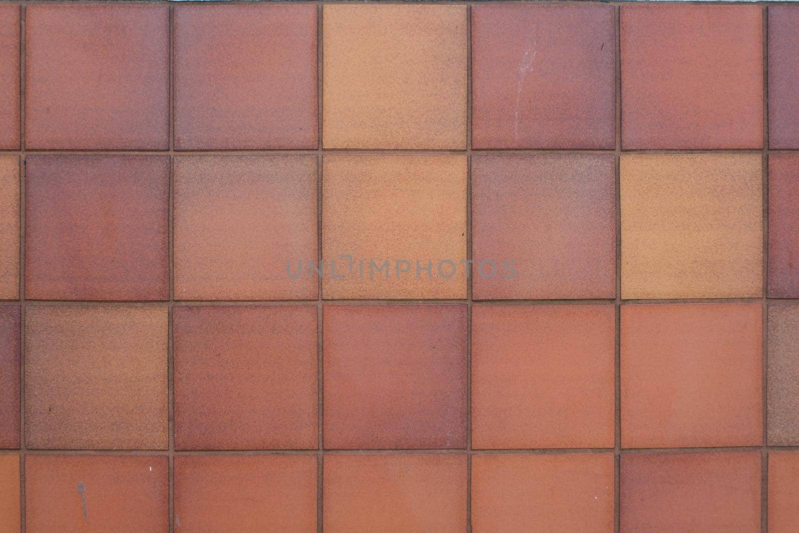 Clay Tile Flooring texture. Clay tiles. Red stone clay quarry tiled floor detail. Aged tiles square clay orange floor. tiled floor with Terracotta tiles. by JuliaDorian