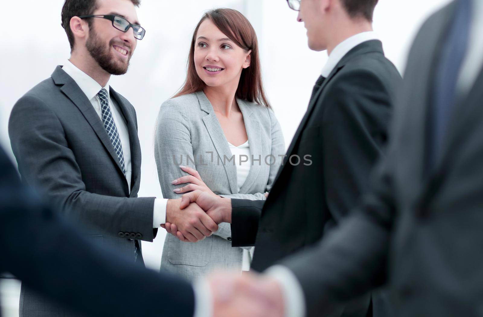 concept of partnership.business handshake by asdf