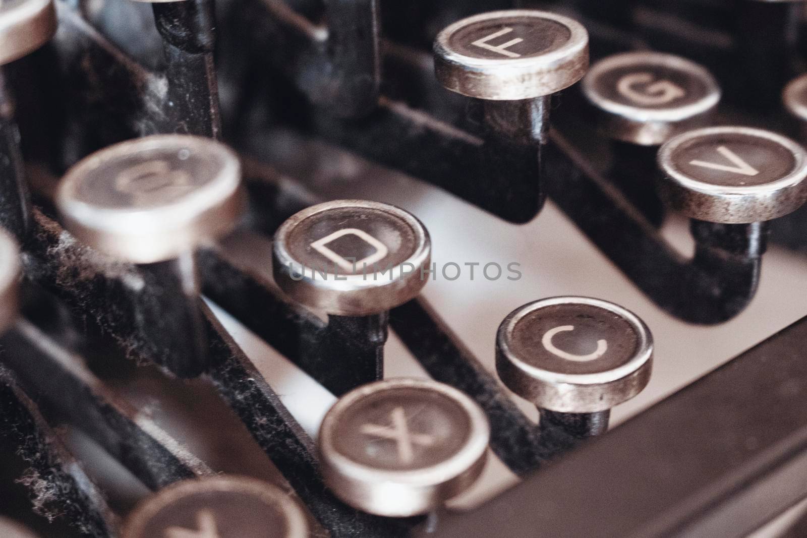 Classic retro typewriter letters