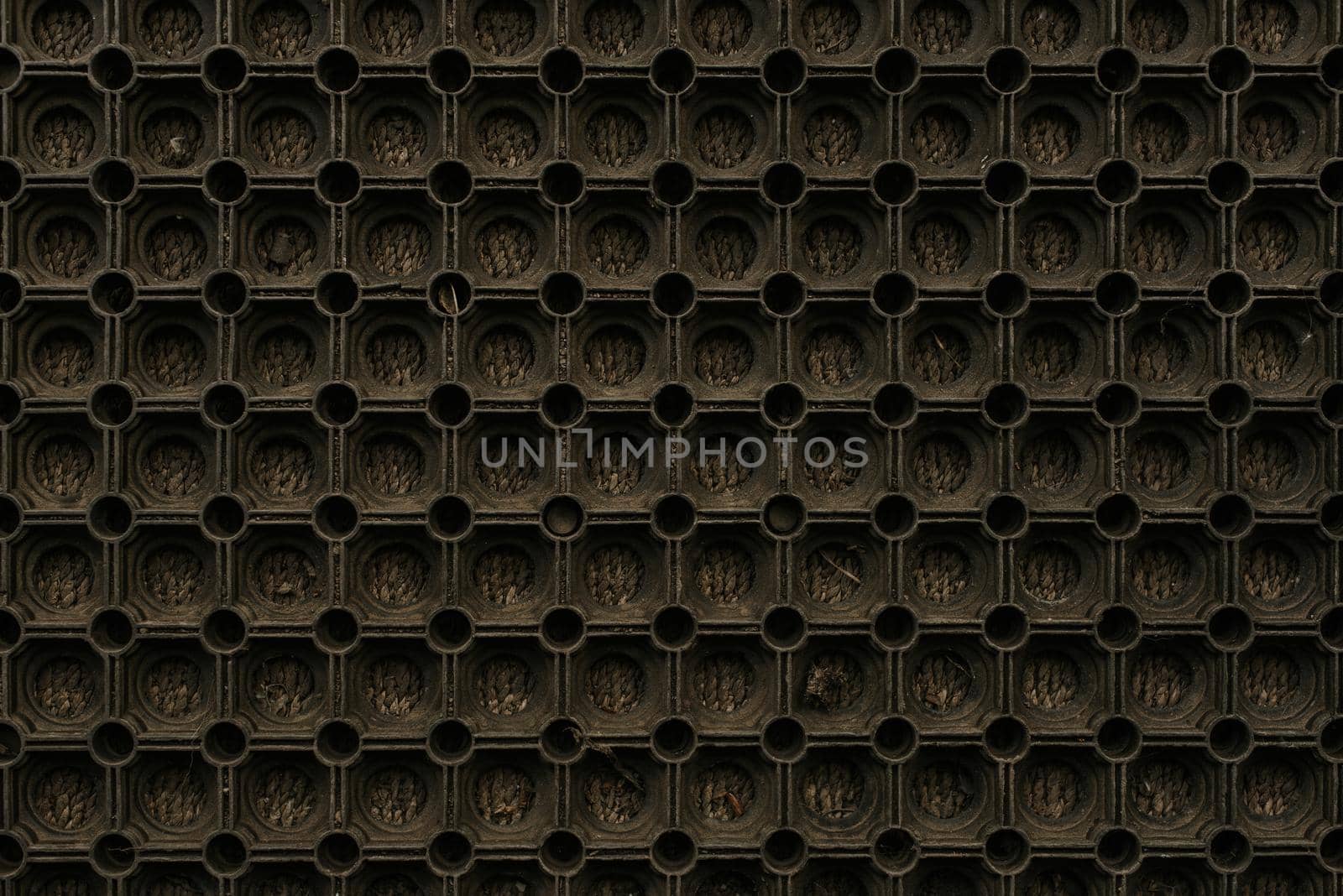 Black brown dark background round circles. honeycomb by AndriiDrachuk