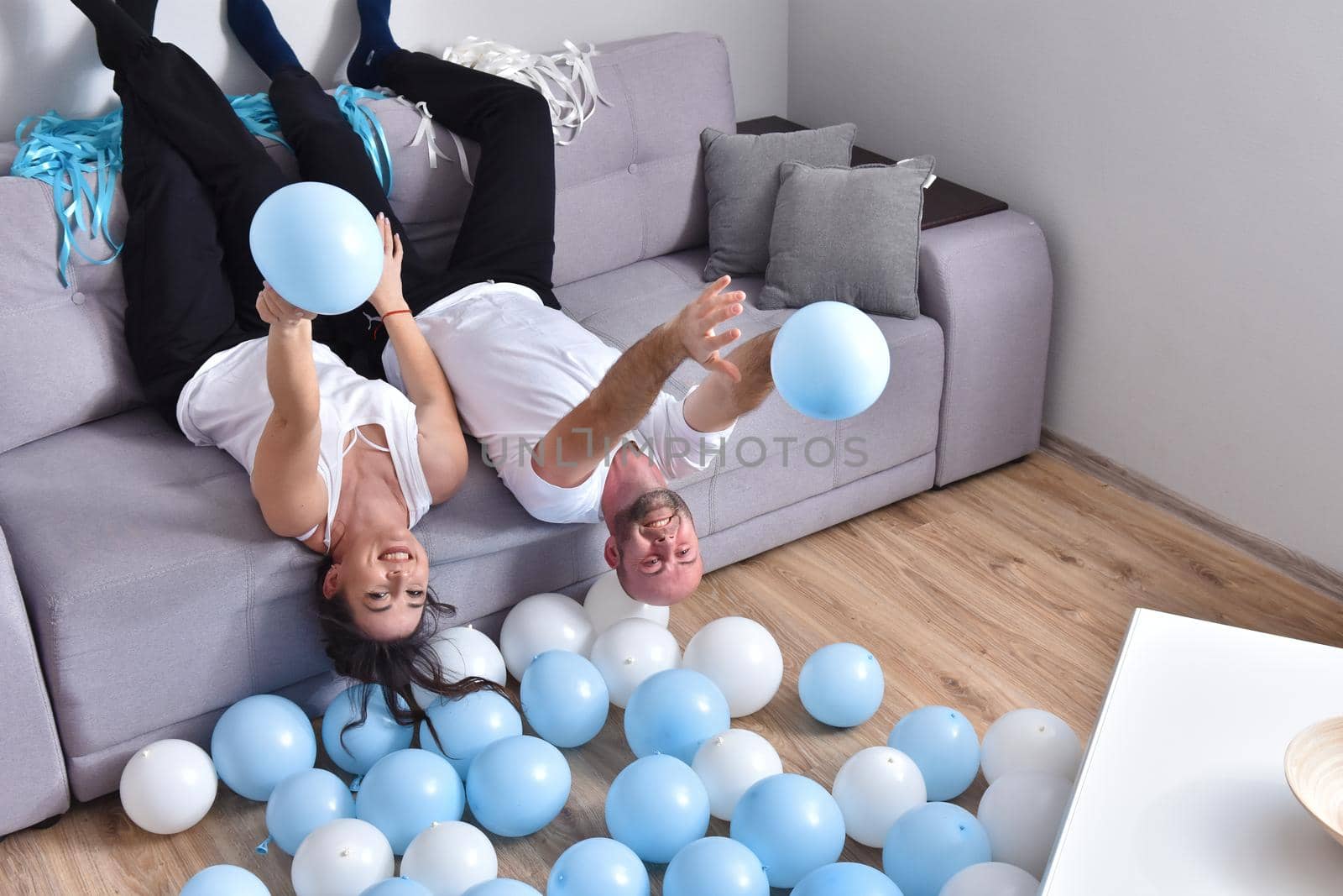 Family couple preparing before party by Bonda