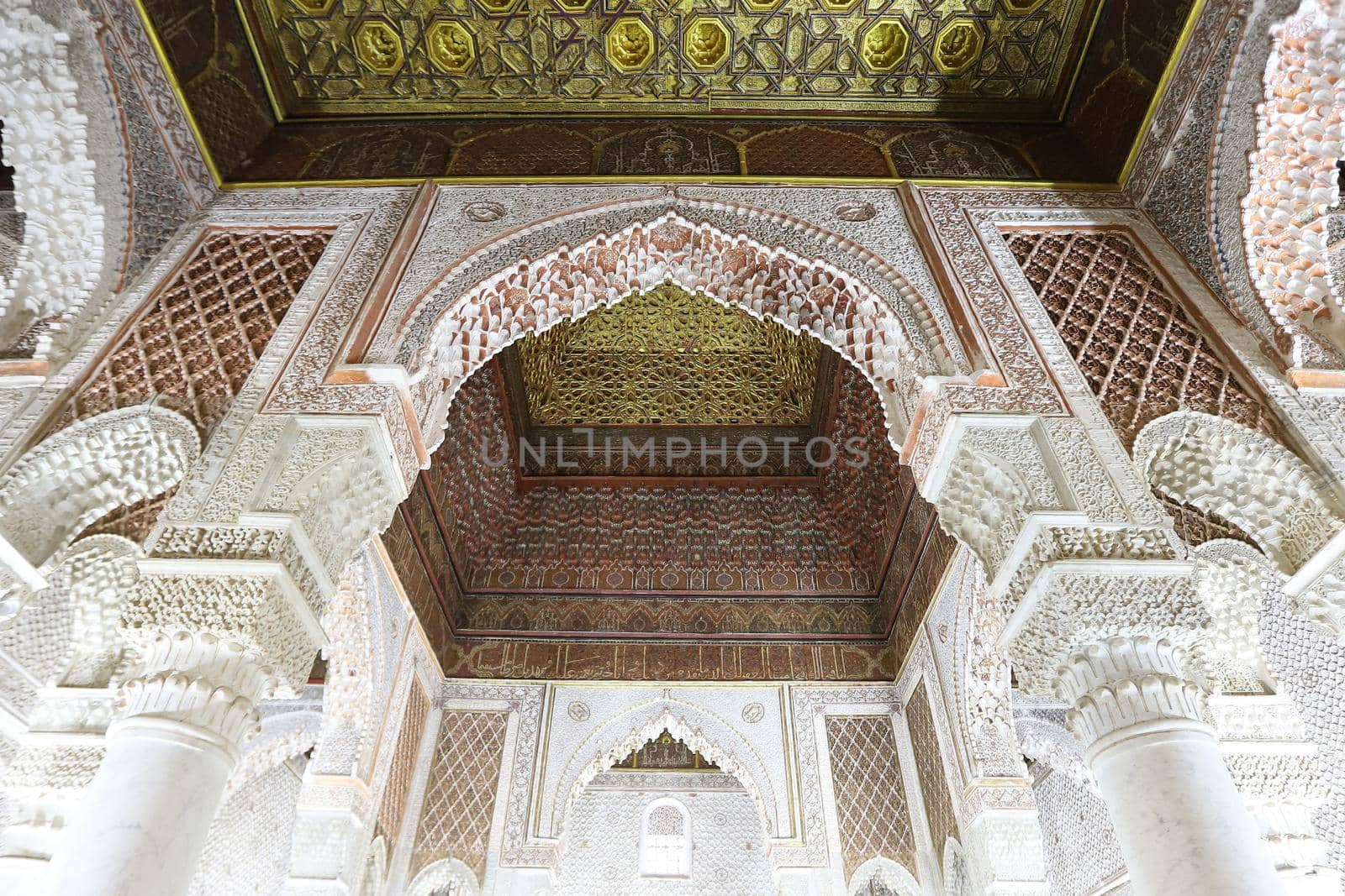 Saadiens Tombs in Marrakech City in Morocco