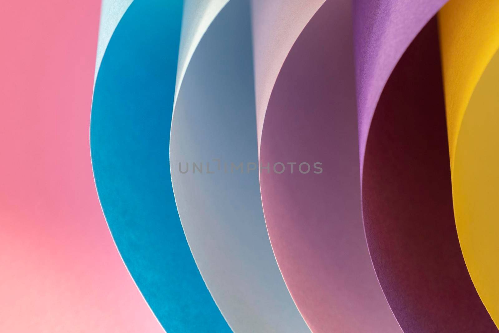 curved layers colored papers by Zahard