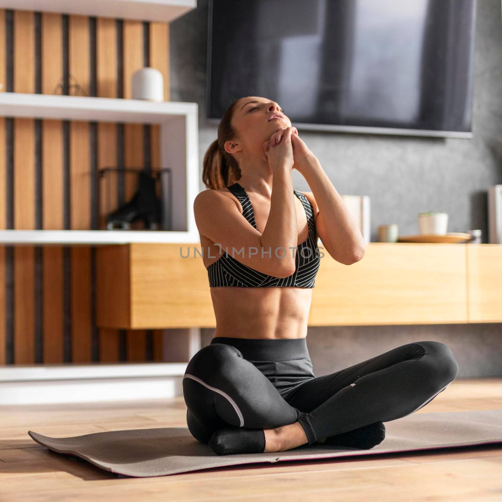 woman yoga mat full shot by Zahard