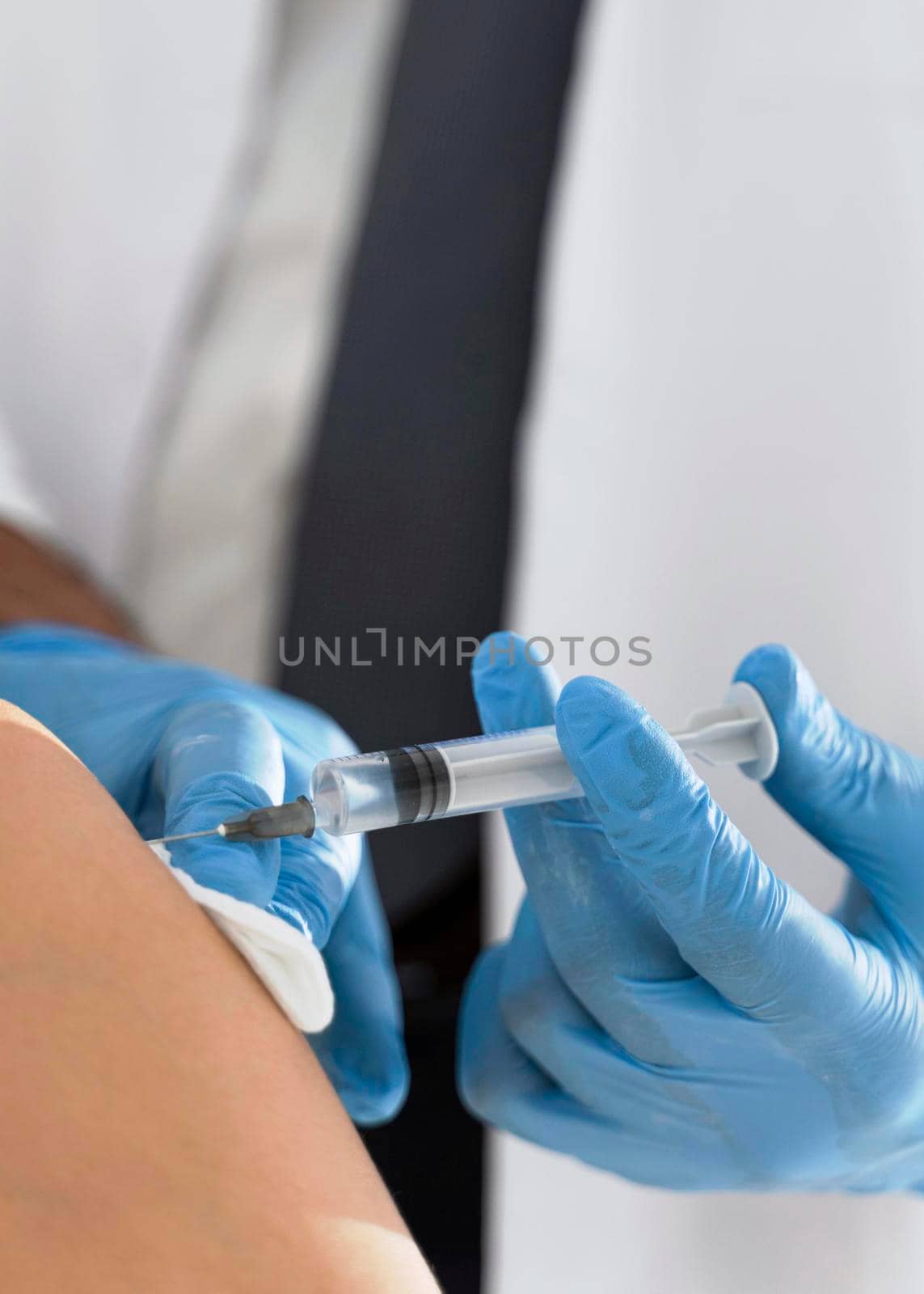 patient being vaccinated by doctor by Zahard