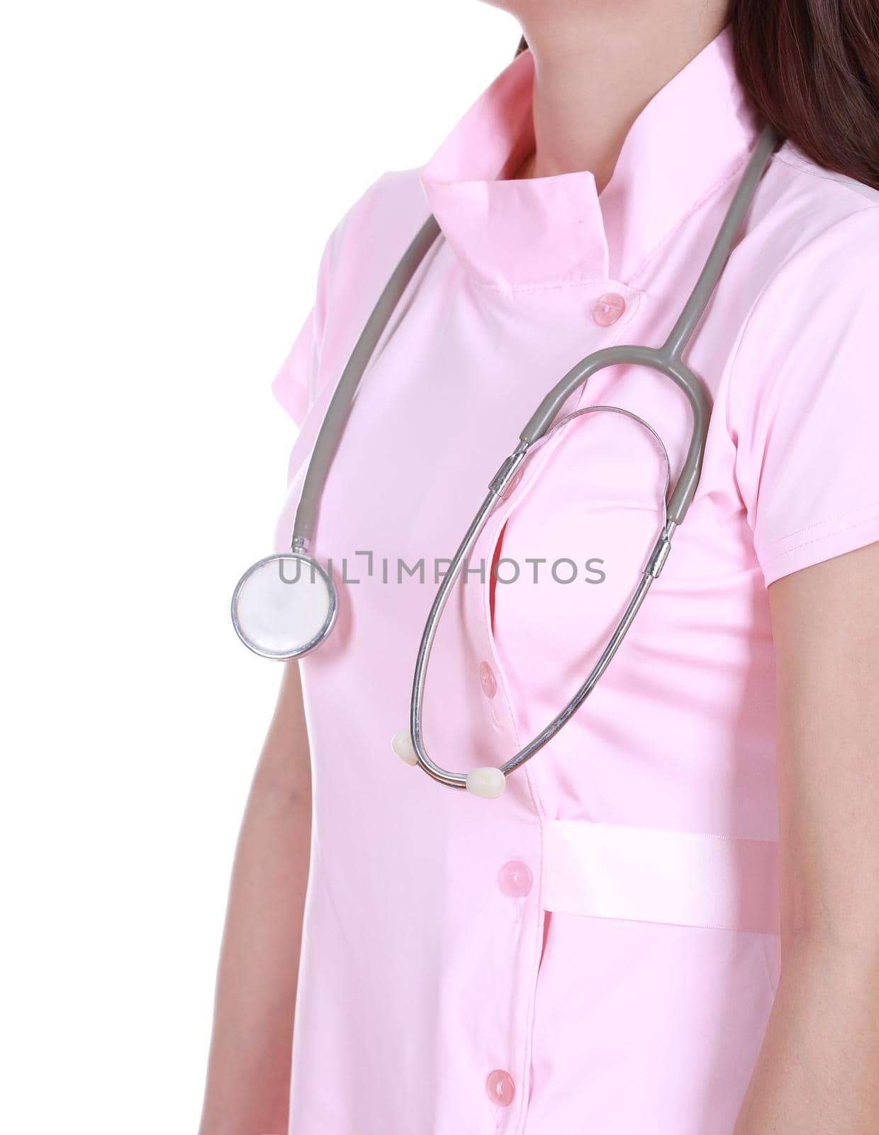 stethoscope with nurse isolated on white background by geargodz