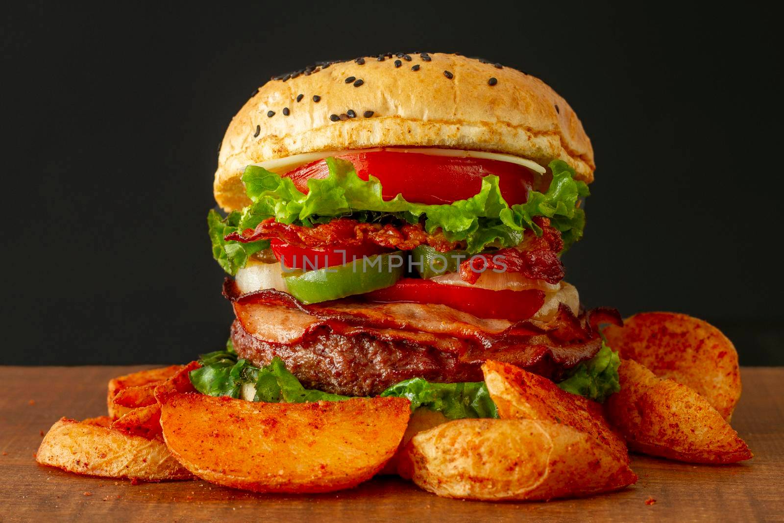 fries hamburger by Zahard