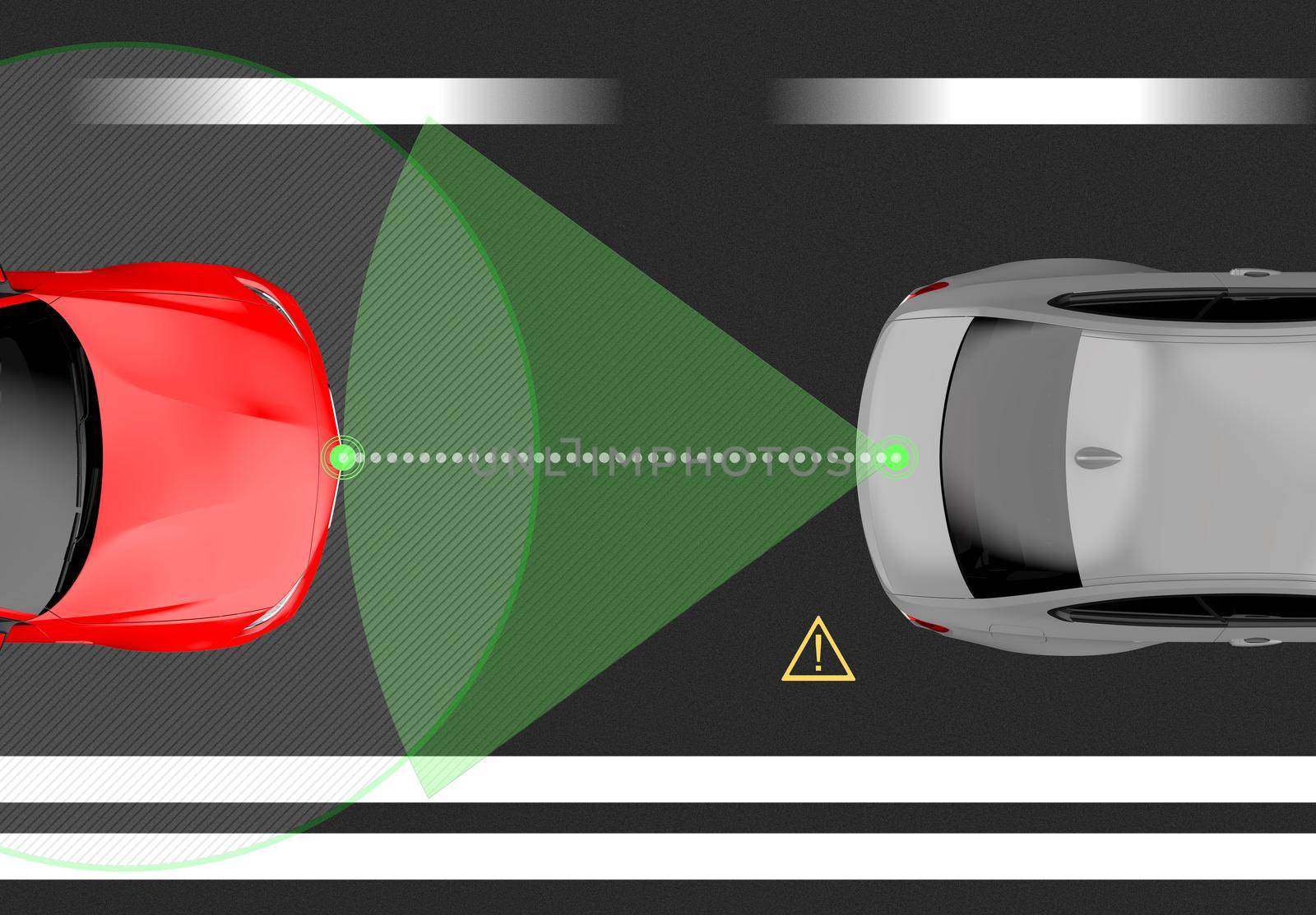 Smart car sensor: 3D illustration
