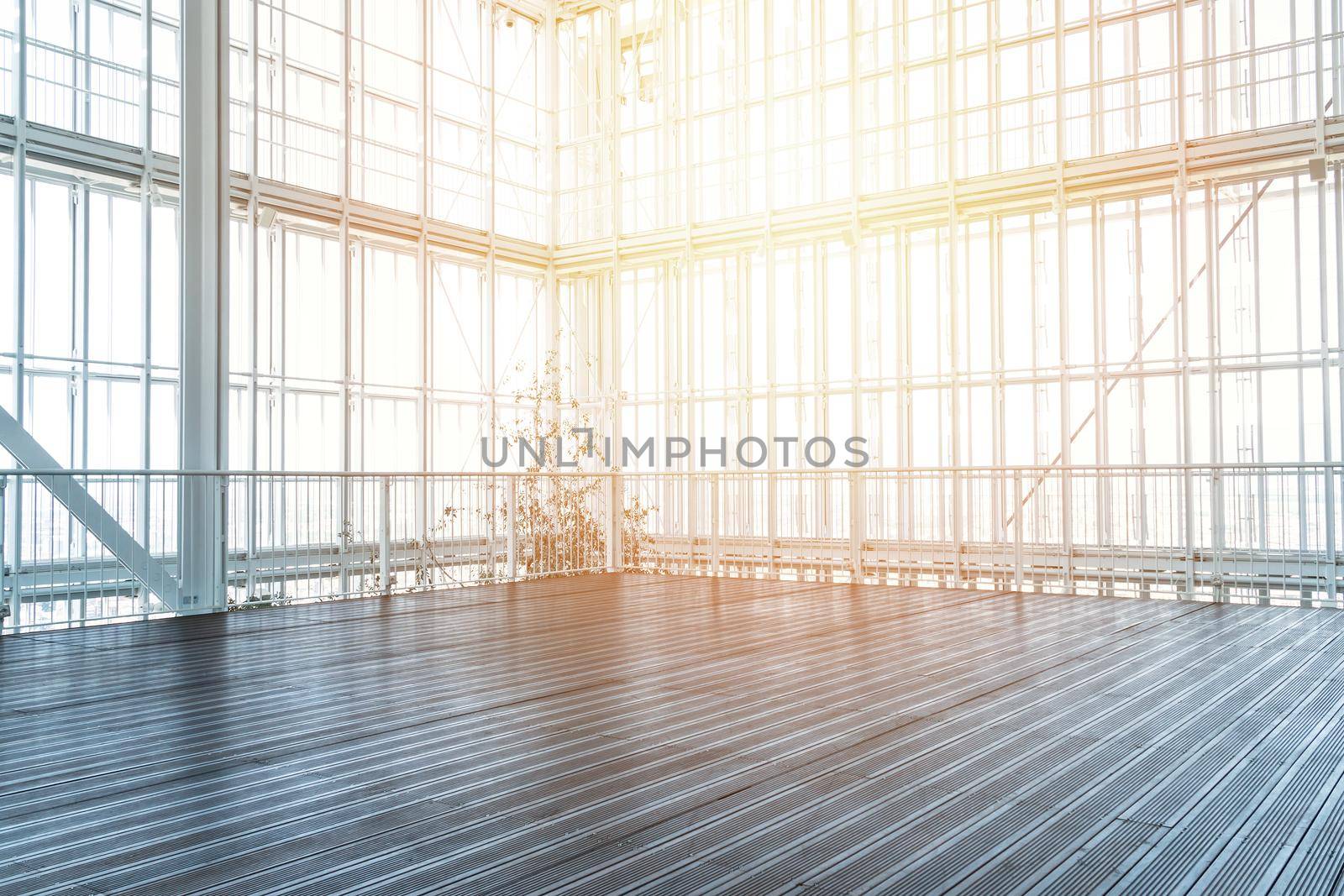 Modern empty interior with beautiful sunlight by cla78