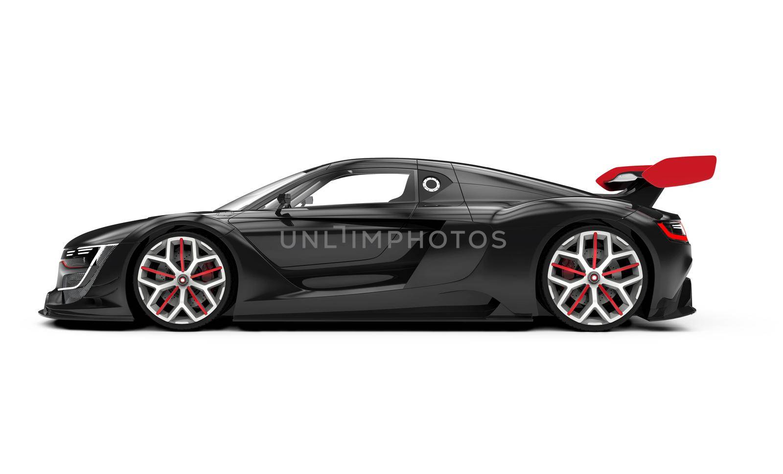 Black sport car isolated on a white background by cla78