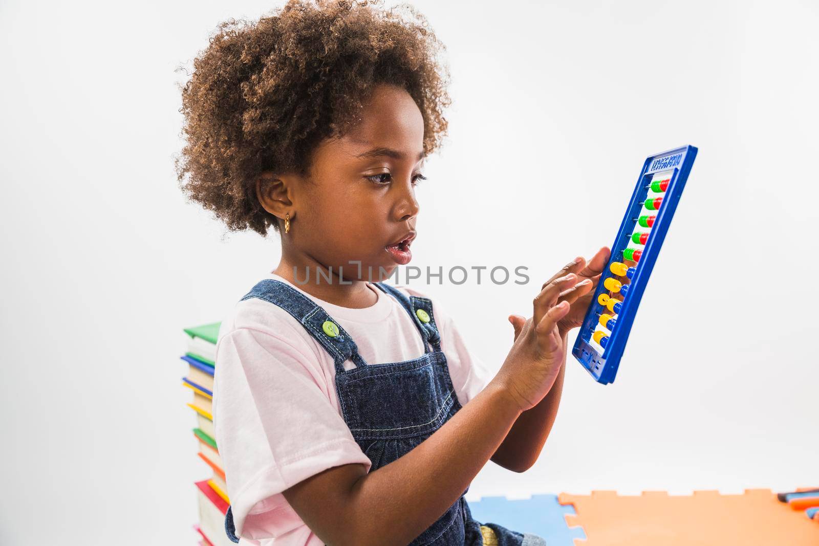 cute kid with abacus studio