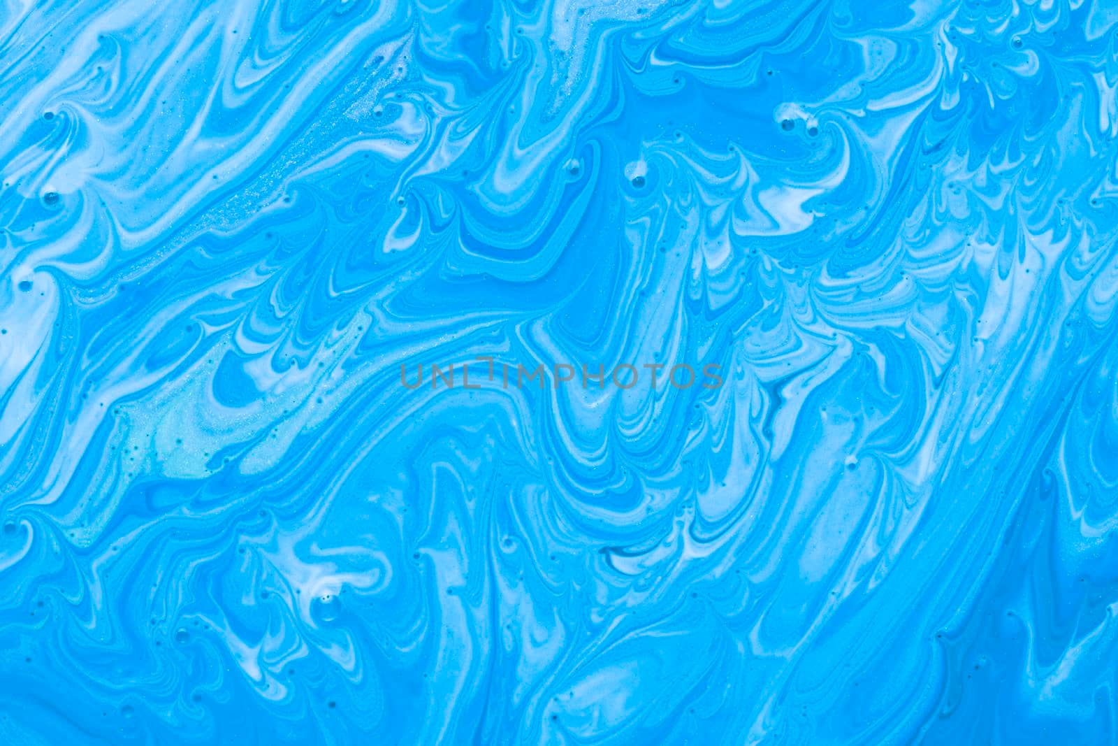 crystalline blue water acrylic pouring by Zahard