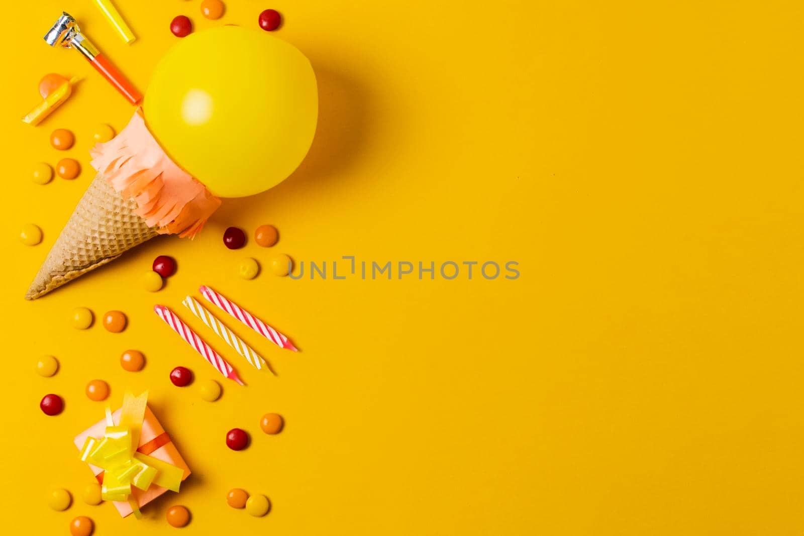 balloon ice cream with copy space by Zahard