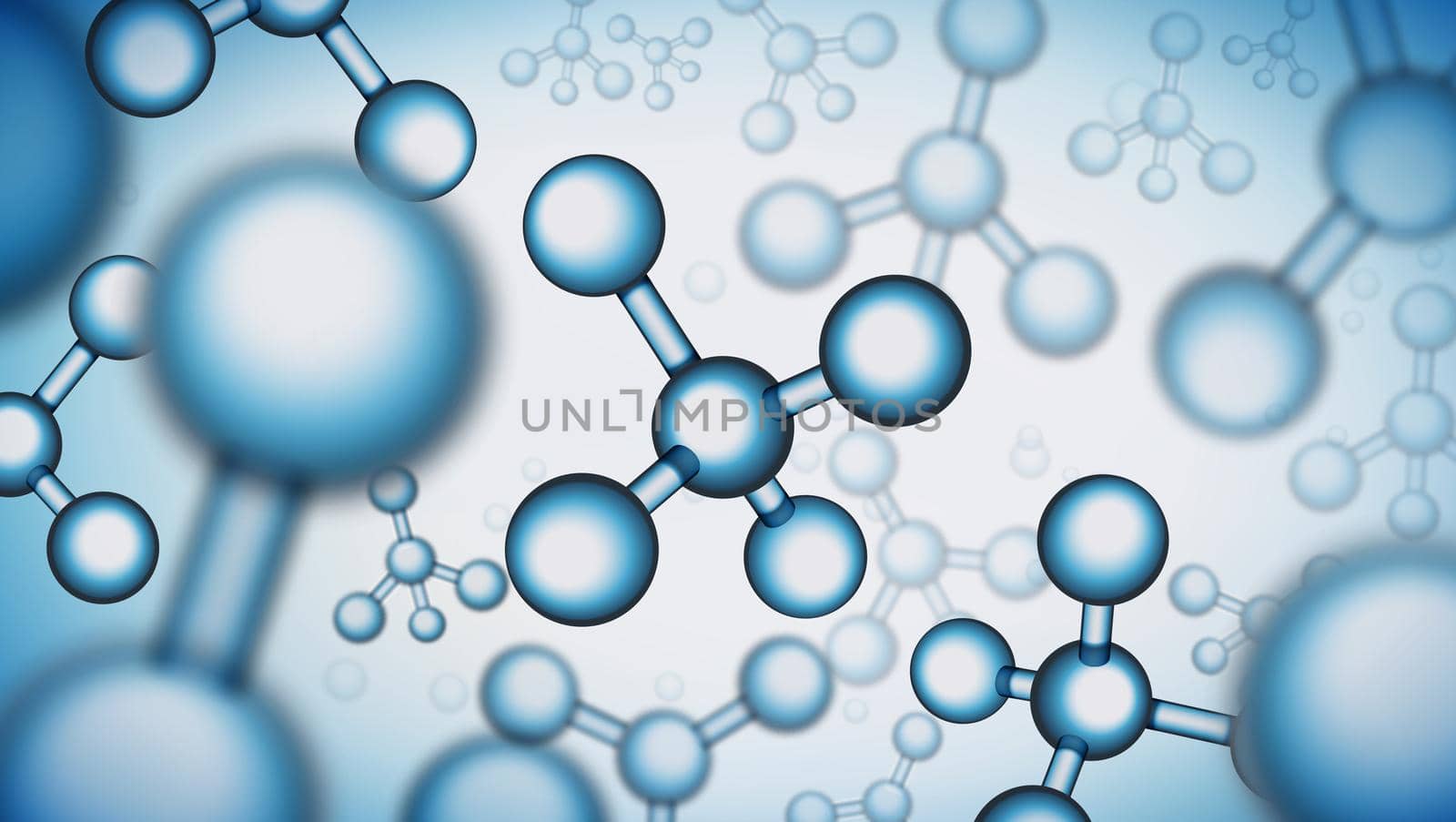 EPS 10. illustration molecule structure science background. Healthcare medicine 3d illustration. Chemistry background with blue cell or atom.