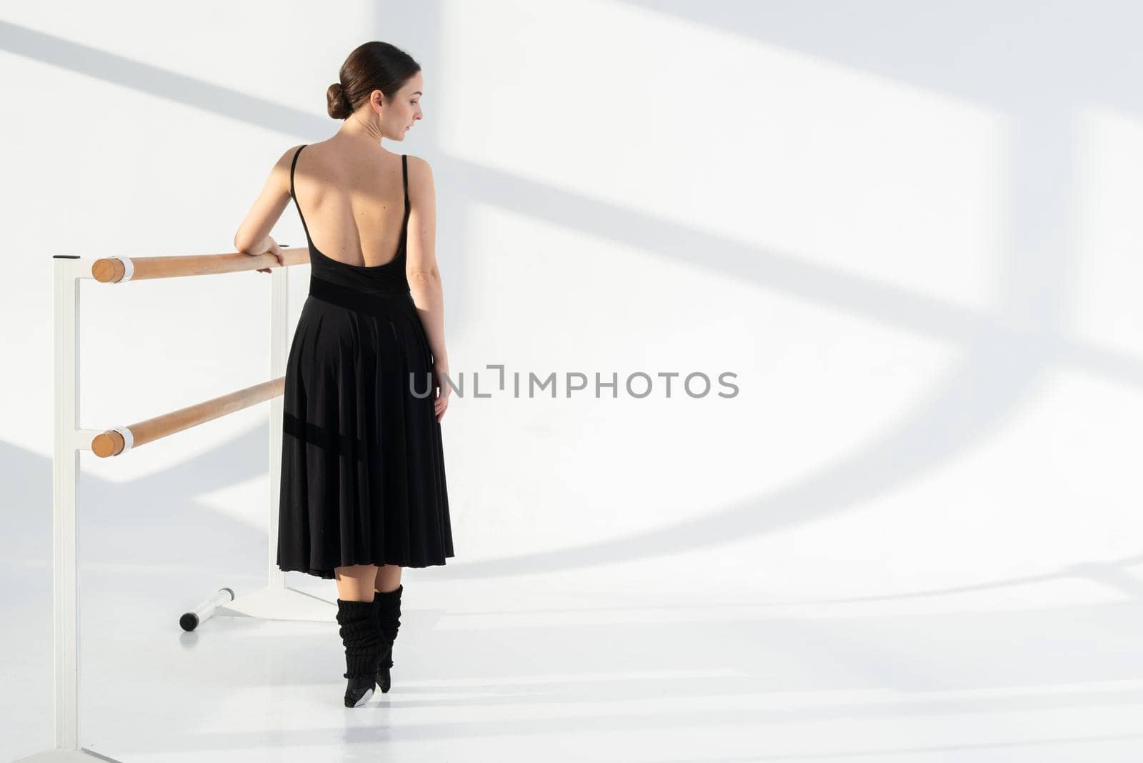 back view professional dancer with copy space by Zahard
