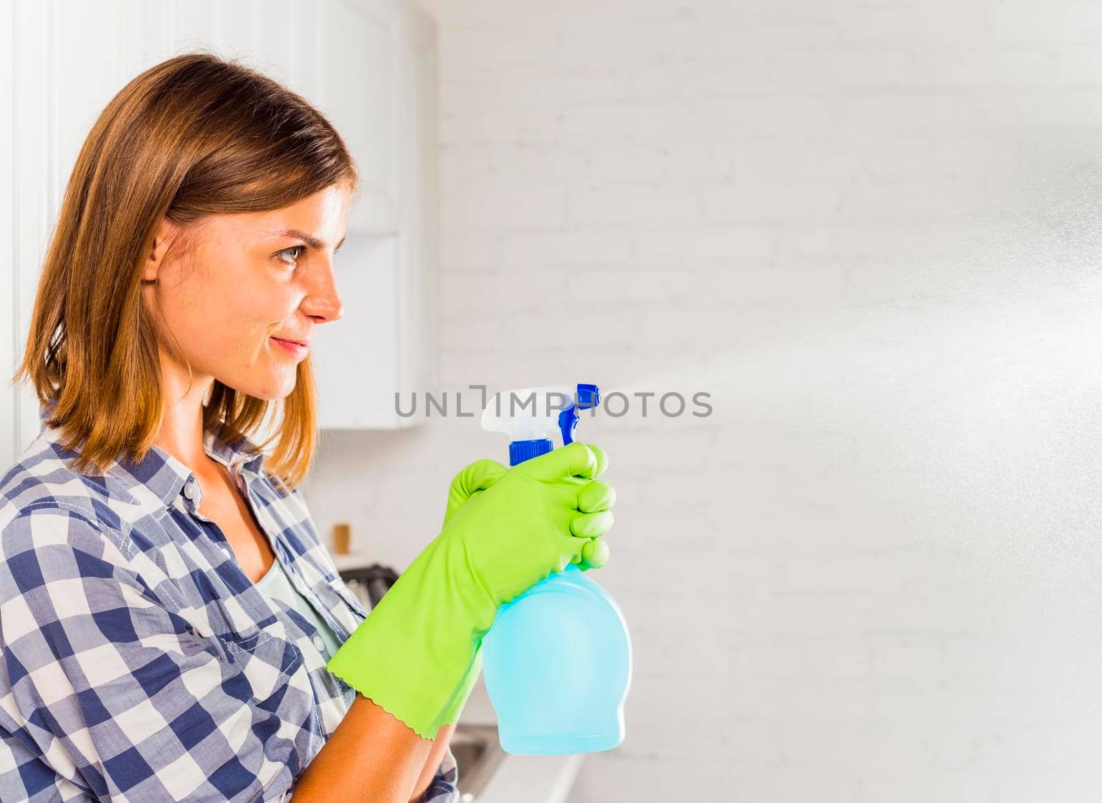 young woman cleaning house by Zahard