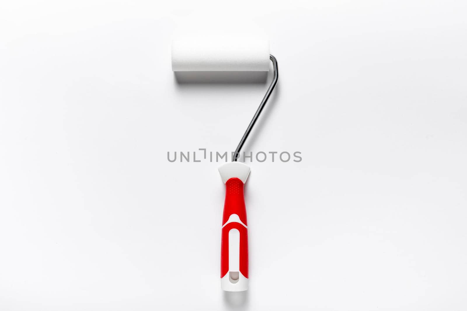 top view roller brush white background by Zahard