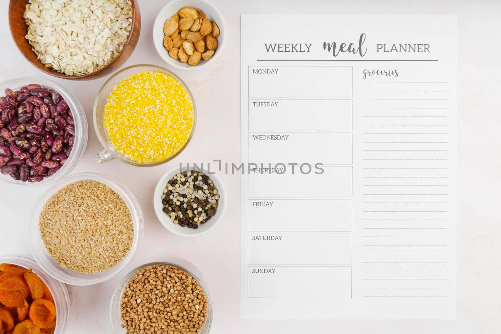 top view weekly meal planner by Zahard