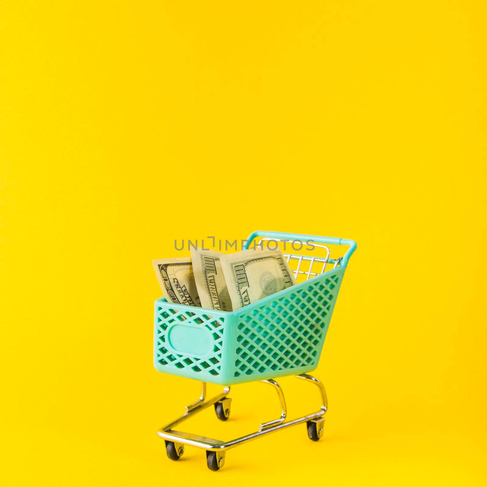 grocery cart with money by Zahard