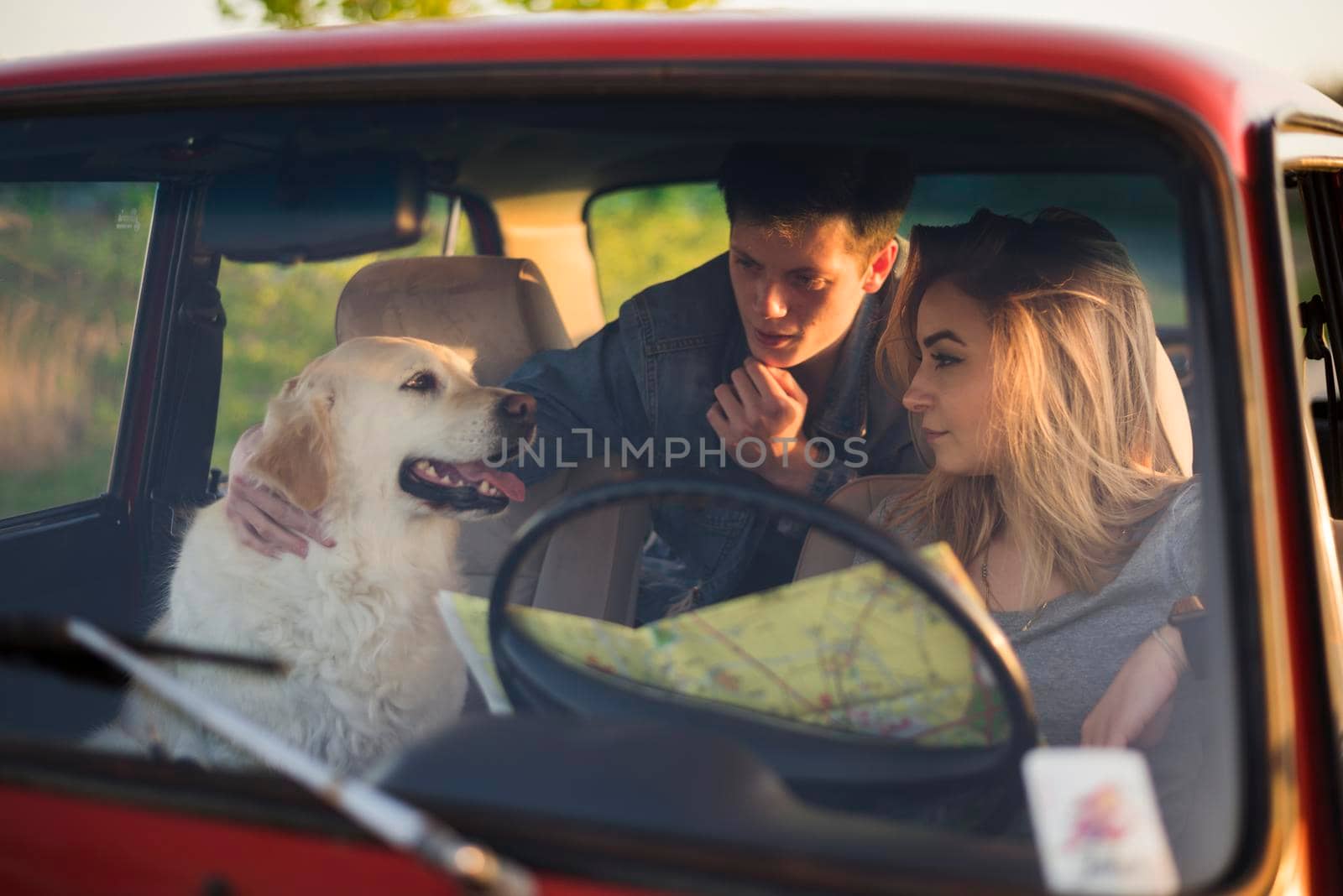 young family road trip with their dog by Zahard