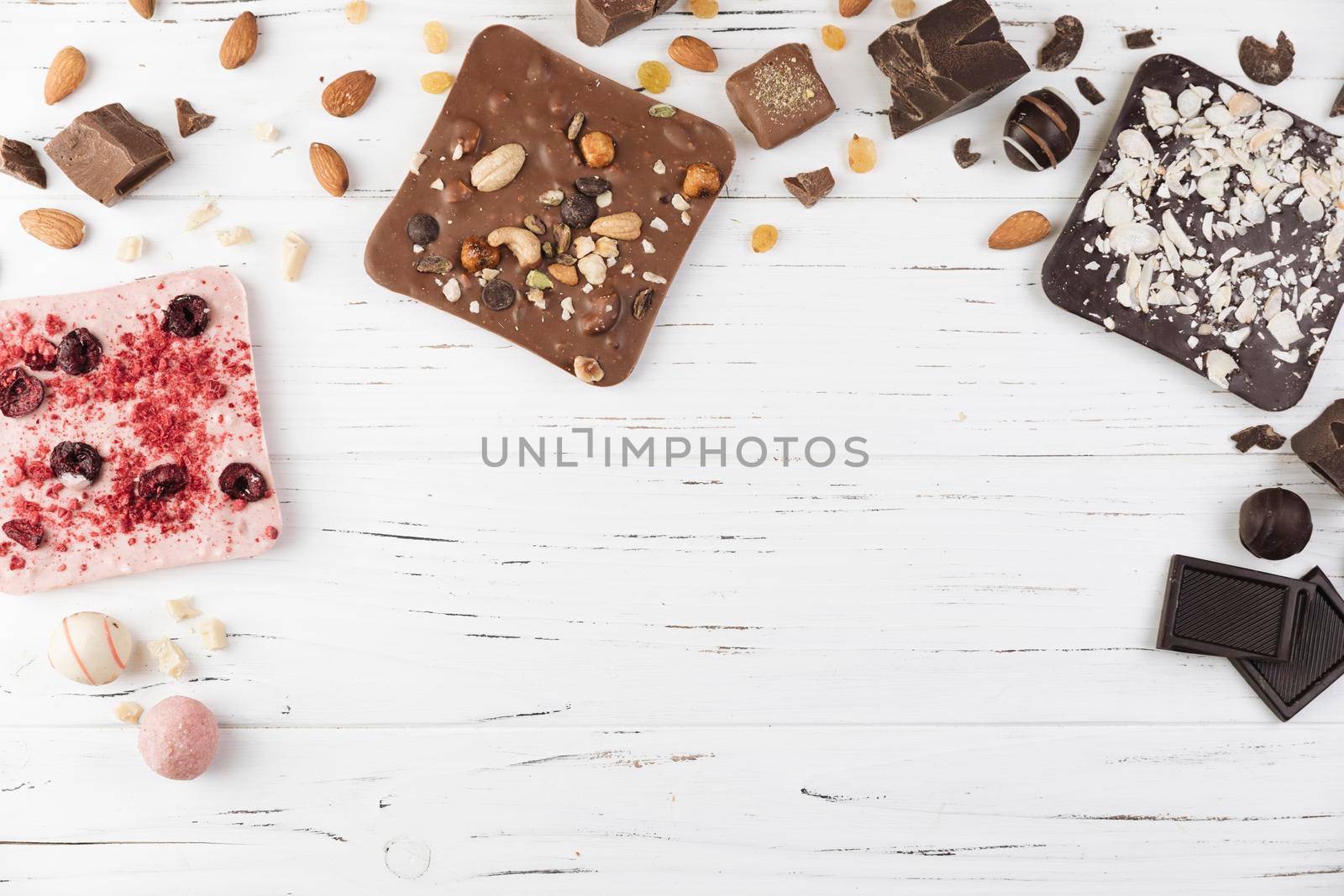 top view chocolate bars by Zahard