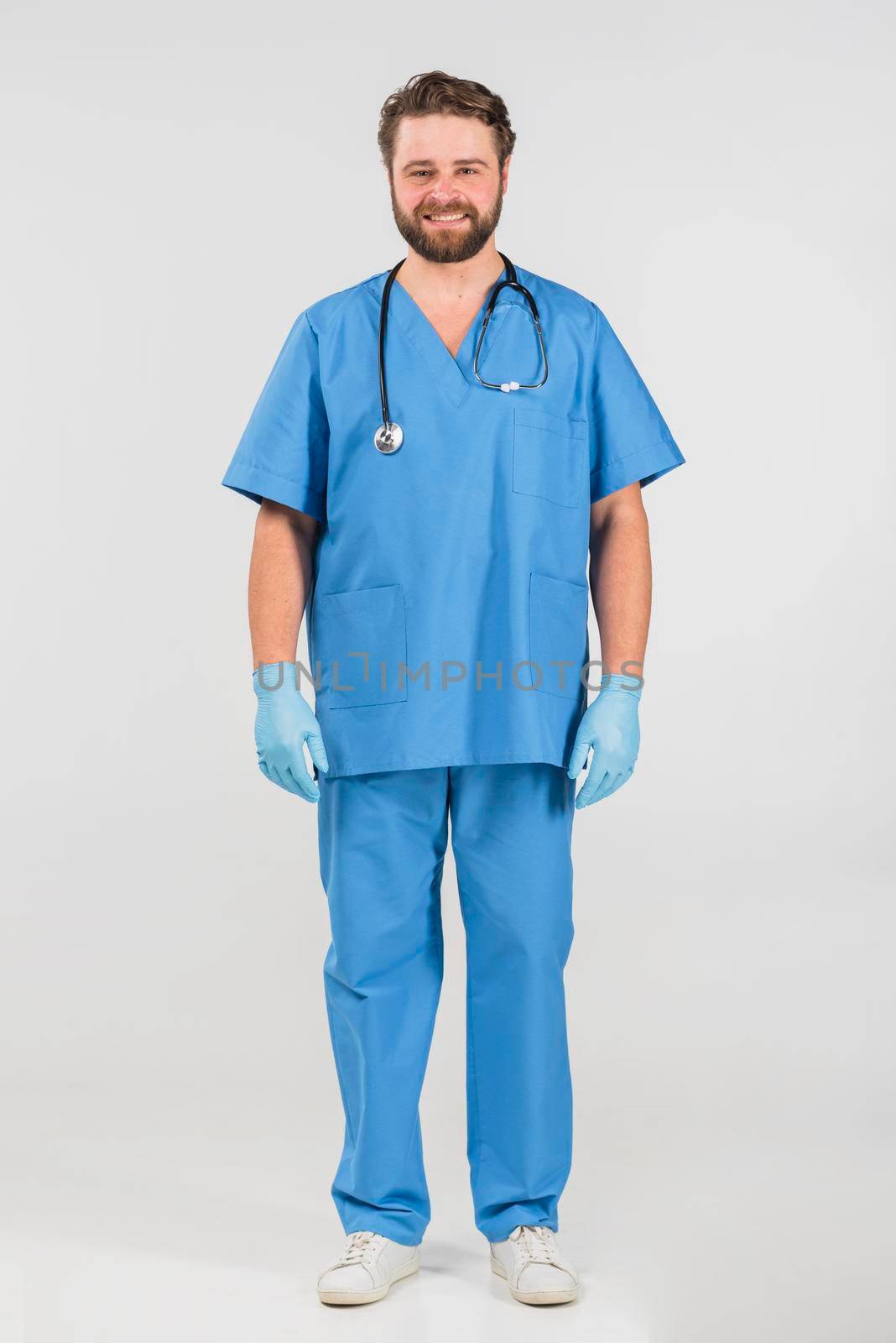nurse man standing smiling