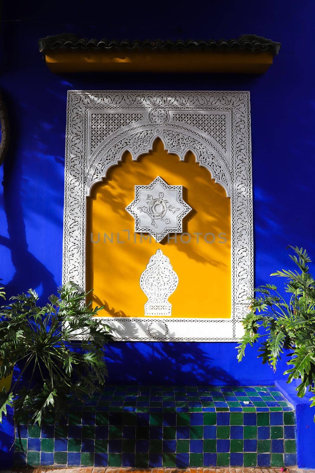Blue Villa House in Majorelle Garden in Marrakech City, Morocco