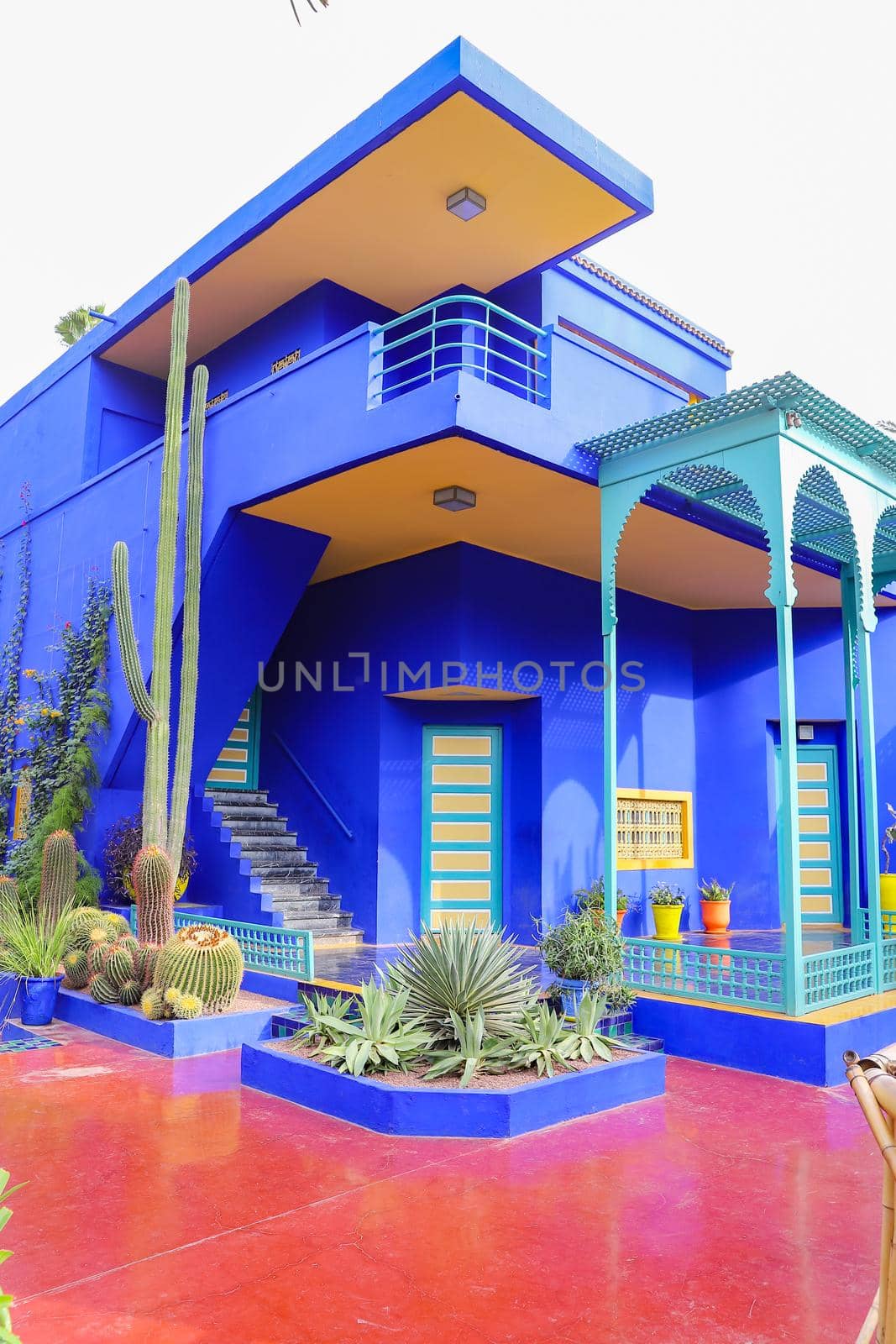 Blue Villa House in Majorelle Garden in Marrakech City, Morocco