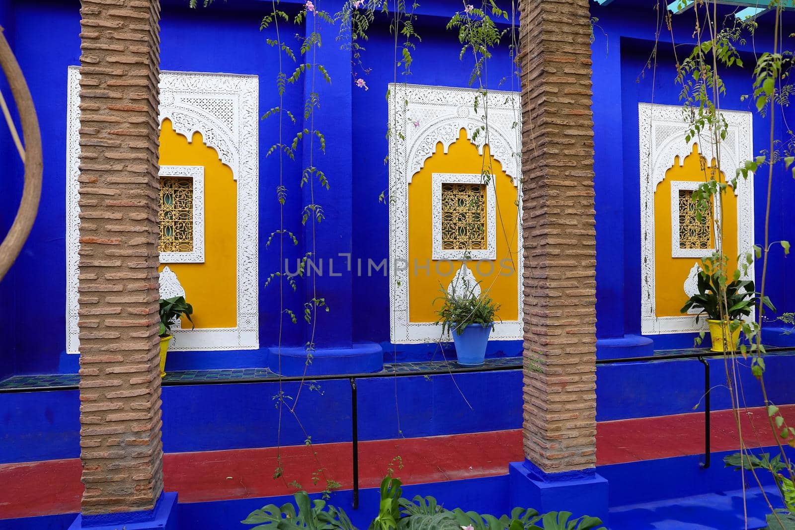 Blue Villa House in Majorelle Garden in Marrakech City, Morocco