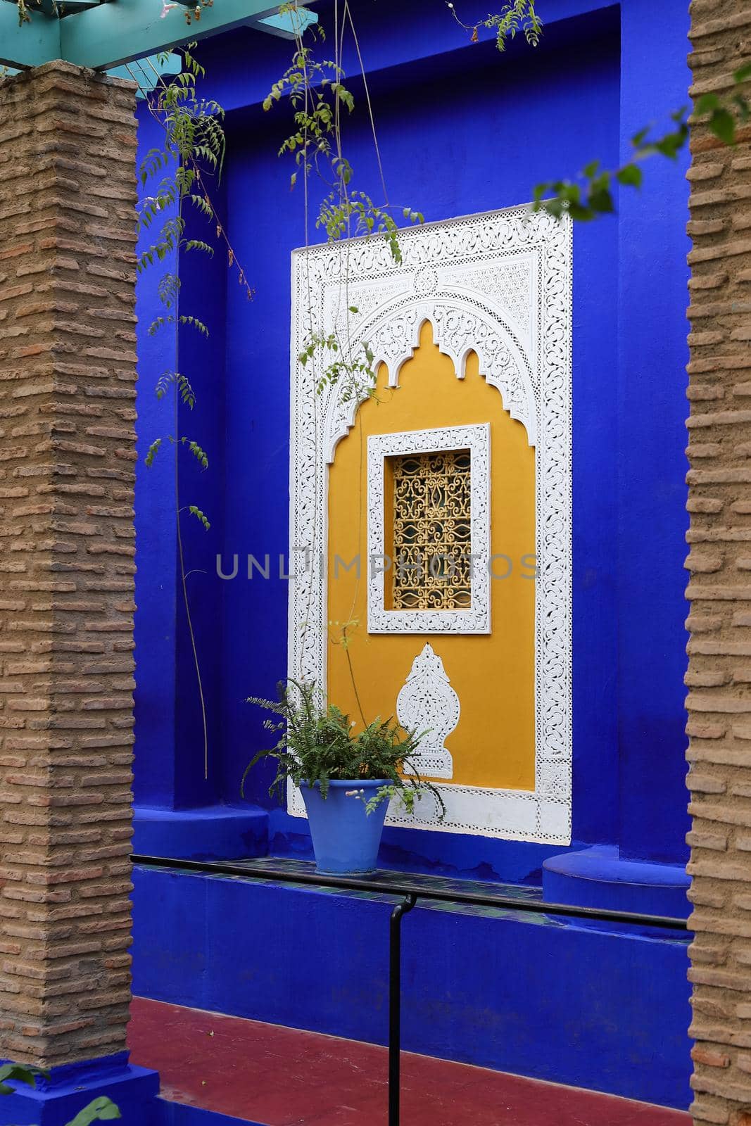 Blue Villa House in Majorelle Garden in Marrakech City, Morocco