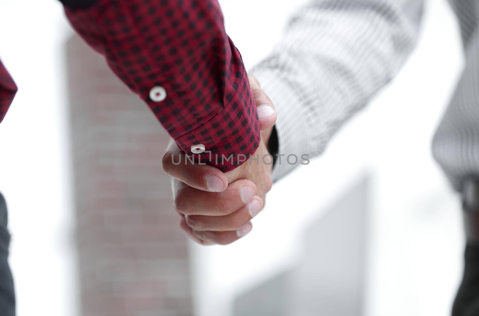 closeup.handshake Manager and the client.the concept of cooperation