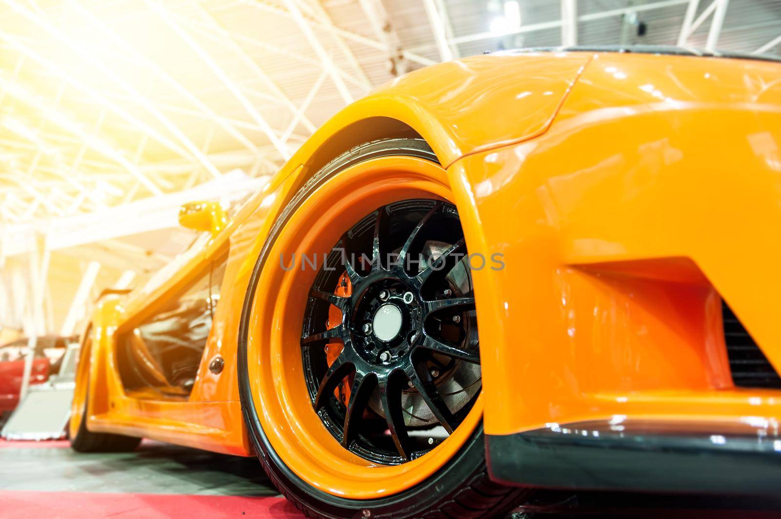 Front of an orange generic sport car by cla78