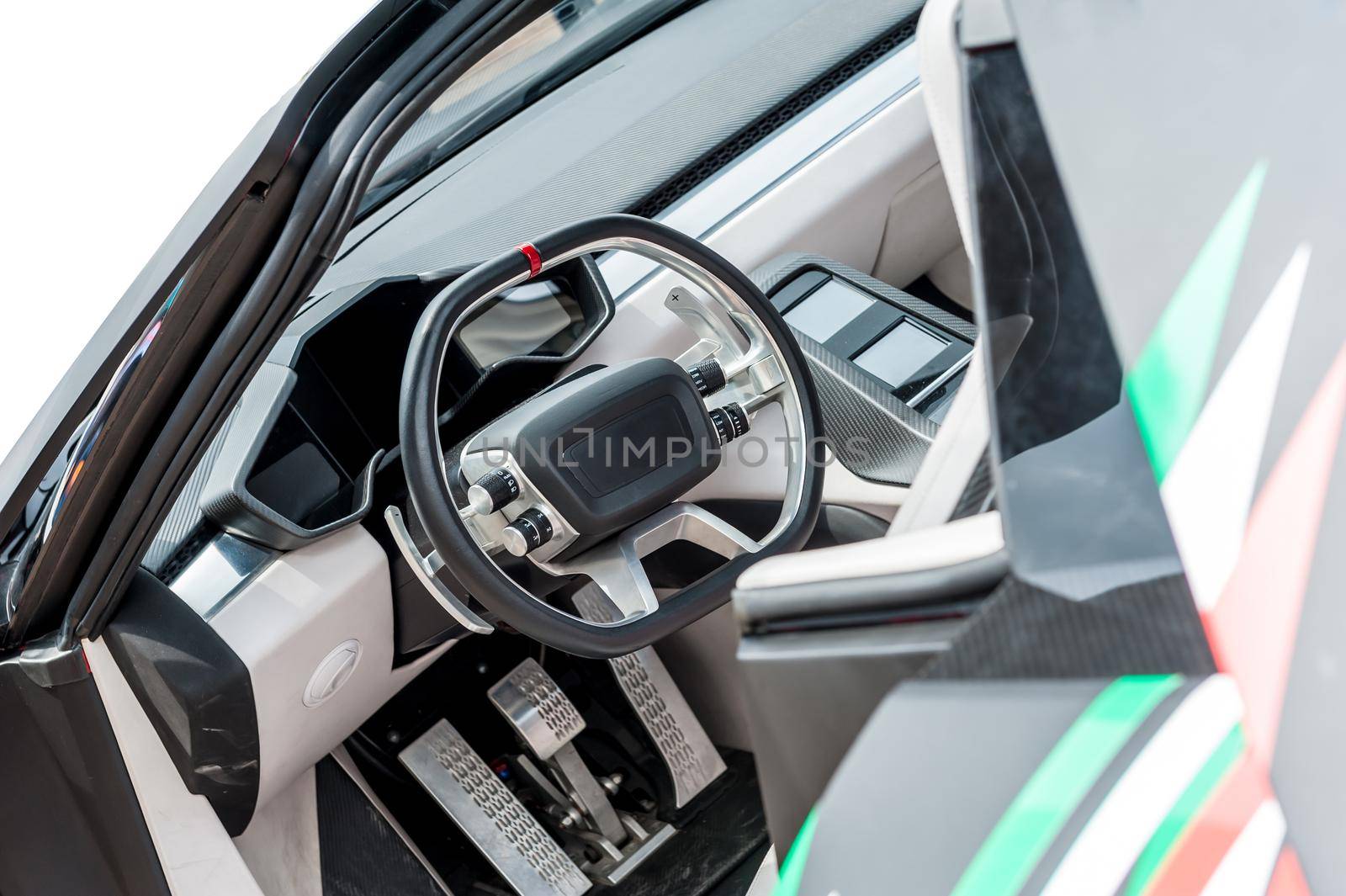 Inside of a modern luxury car by cla78