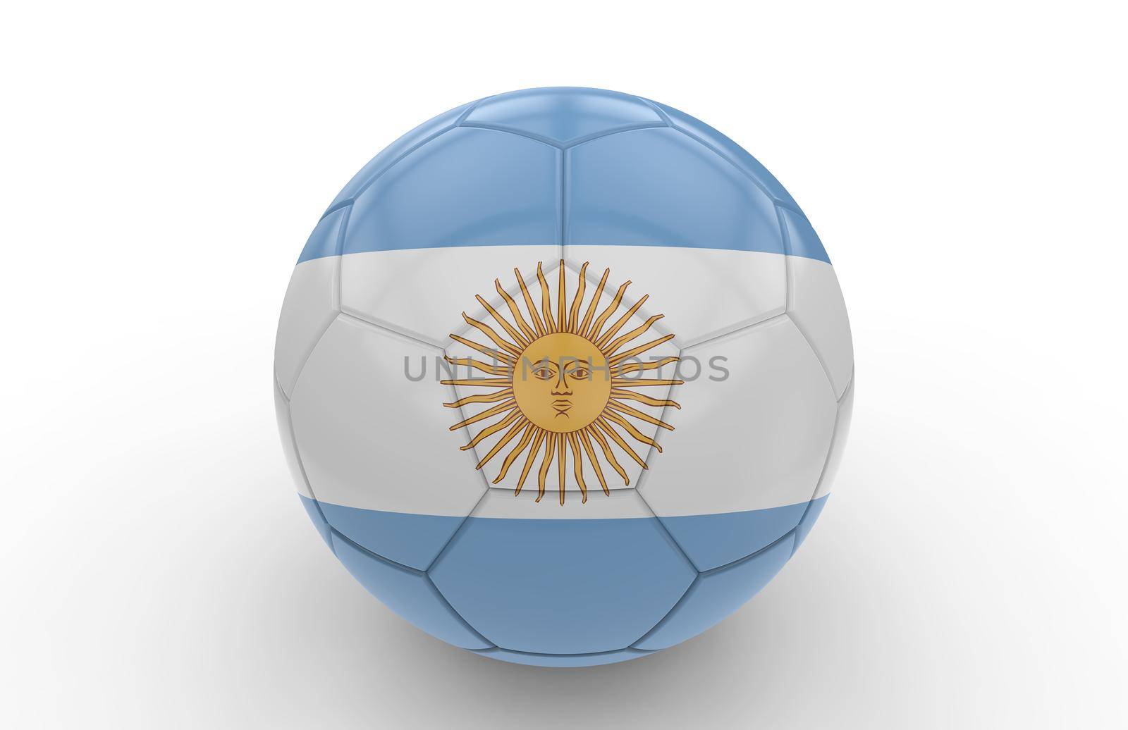 Soccer ball with argentina flag by cla78
