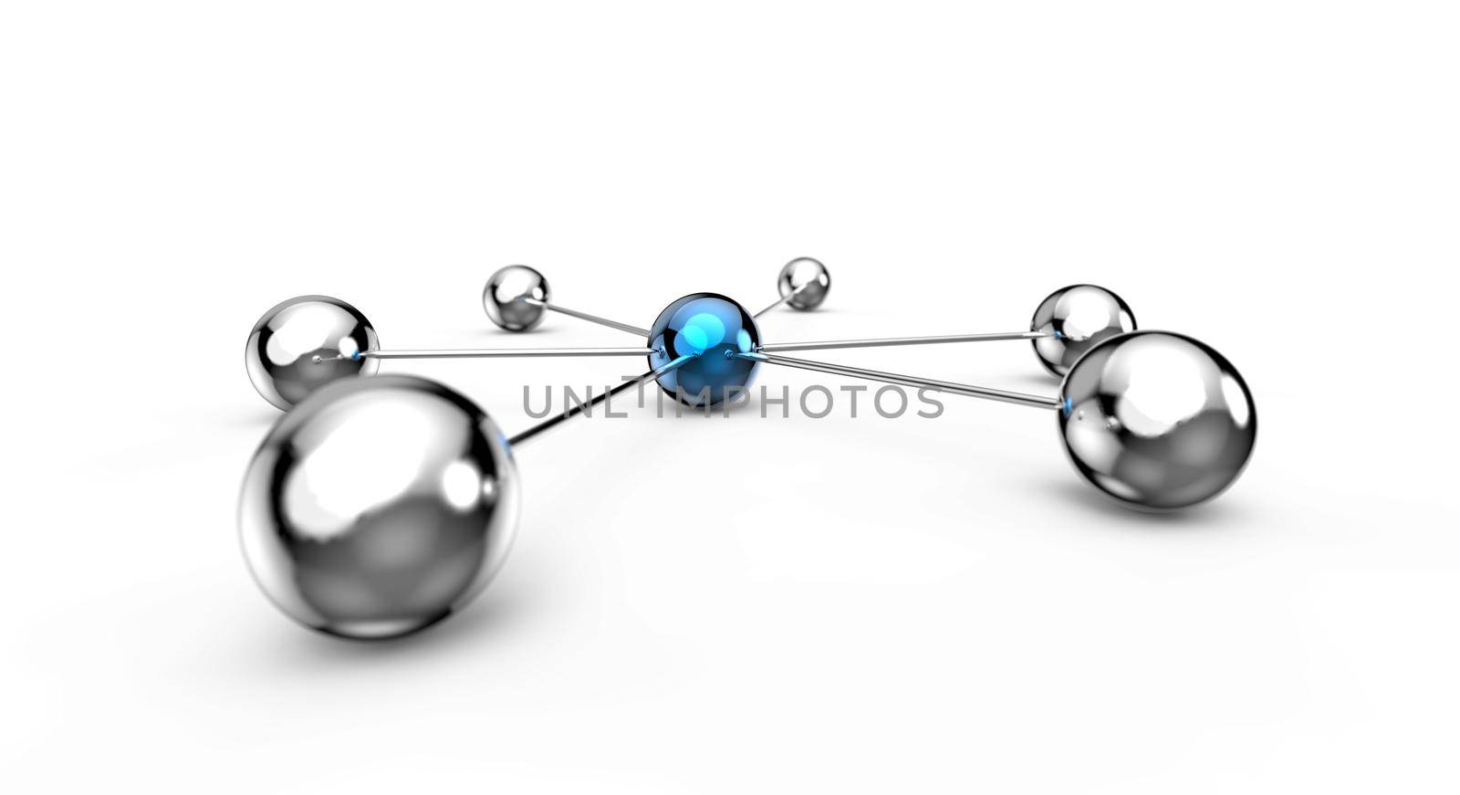 Concept of a network connection: 3D rendering