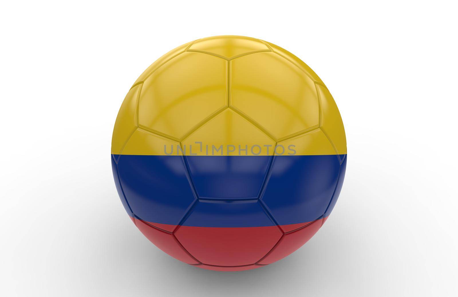 Soccer ball with Algeria flag; 3d rendering by cla78