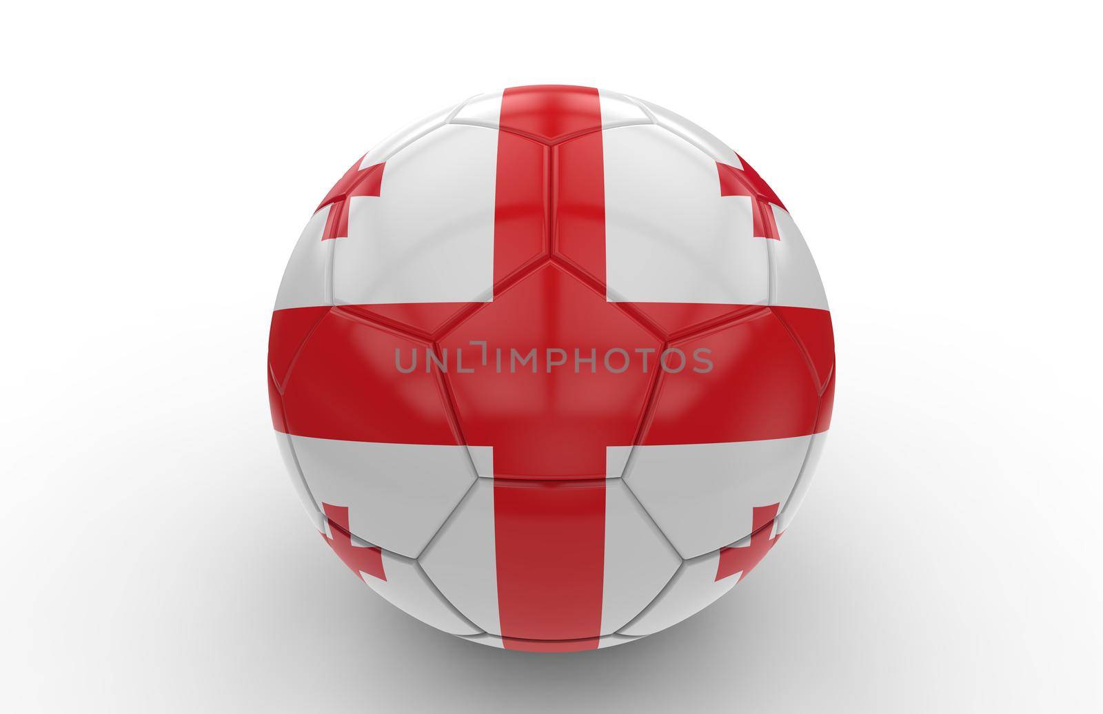 Soccer ball with Georgia flag; 3d rendering by cla78