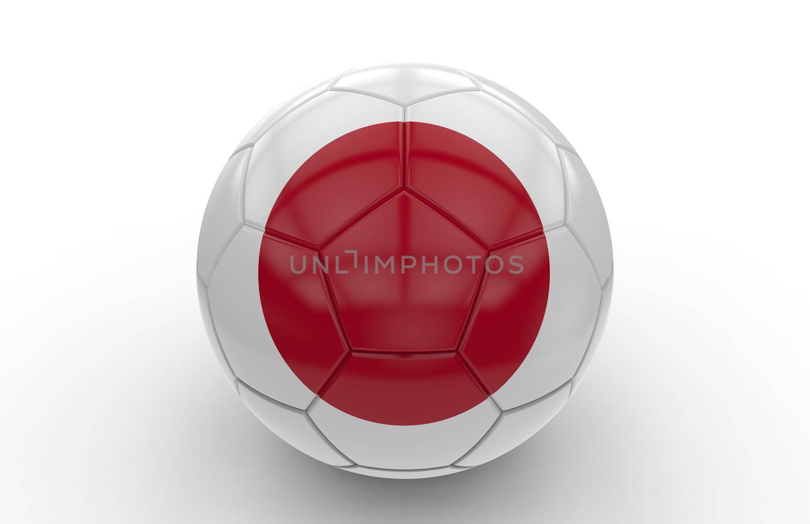 Soccer ball with japanese flag by cla78