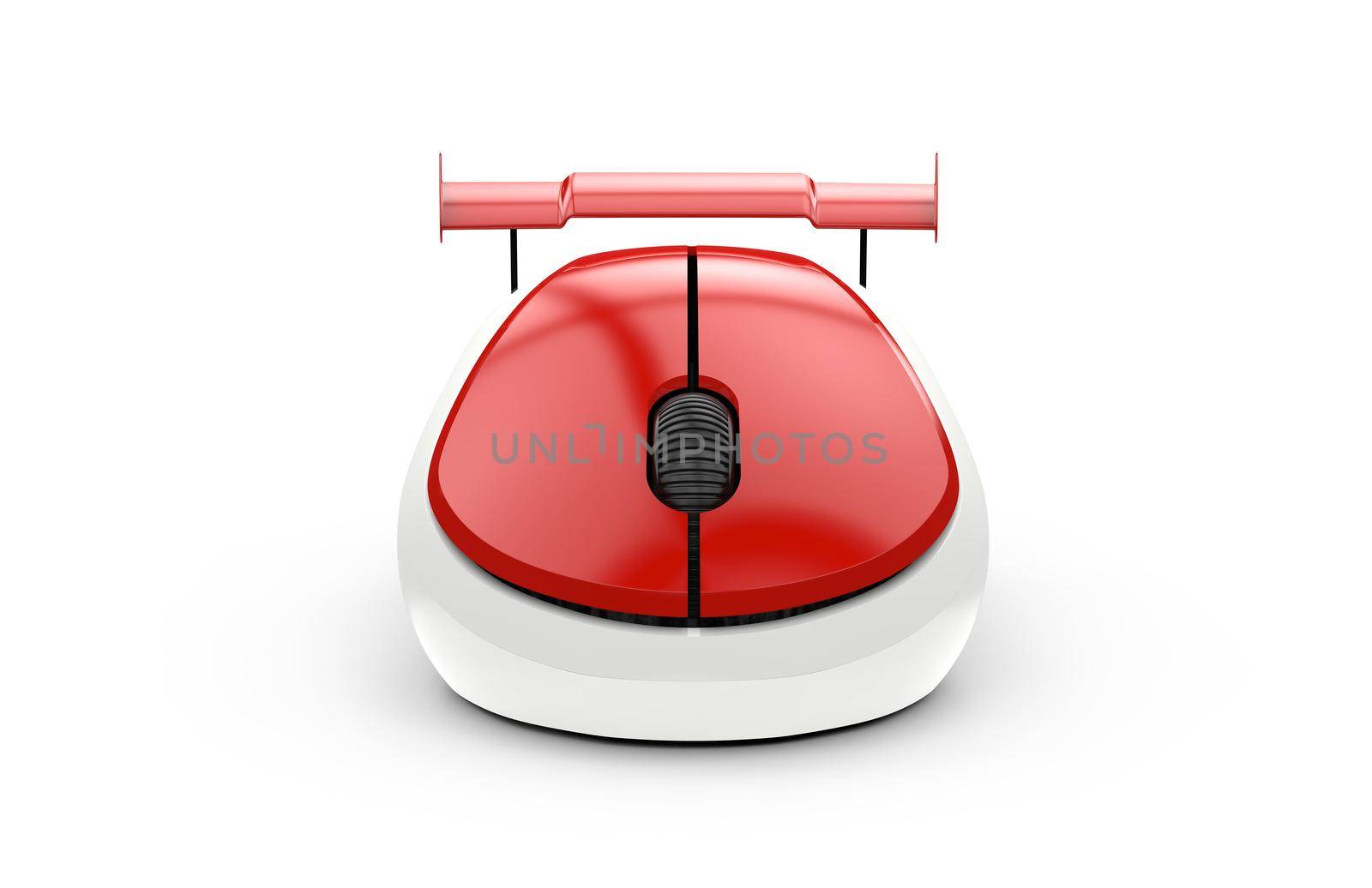 High speed computer mouse isolated on a white background